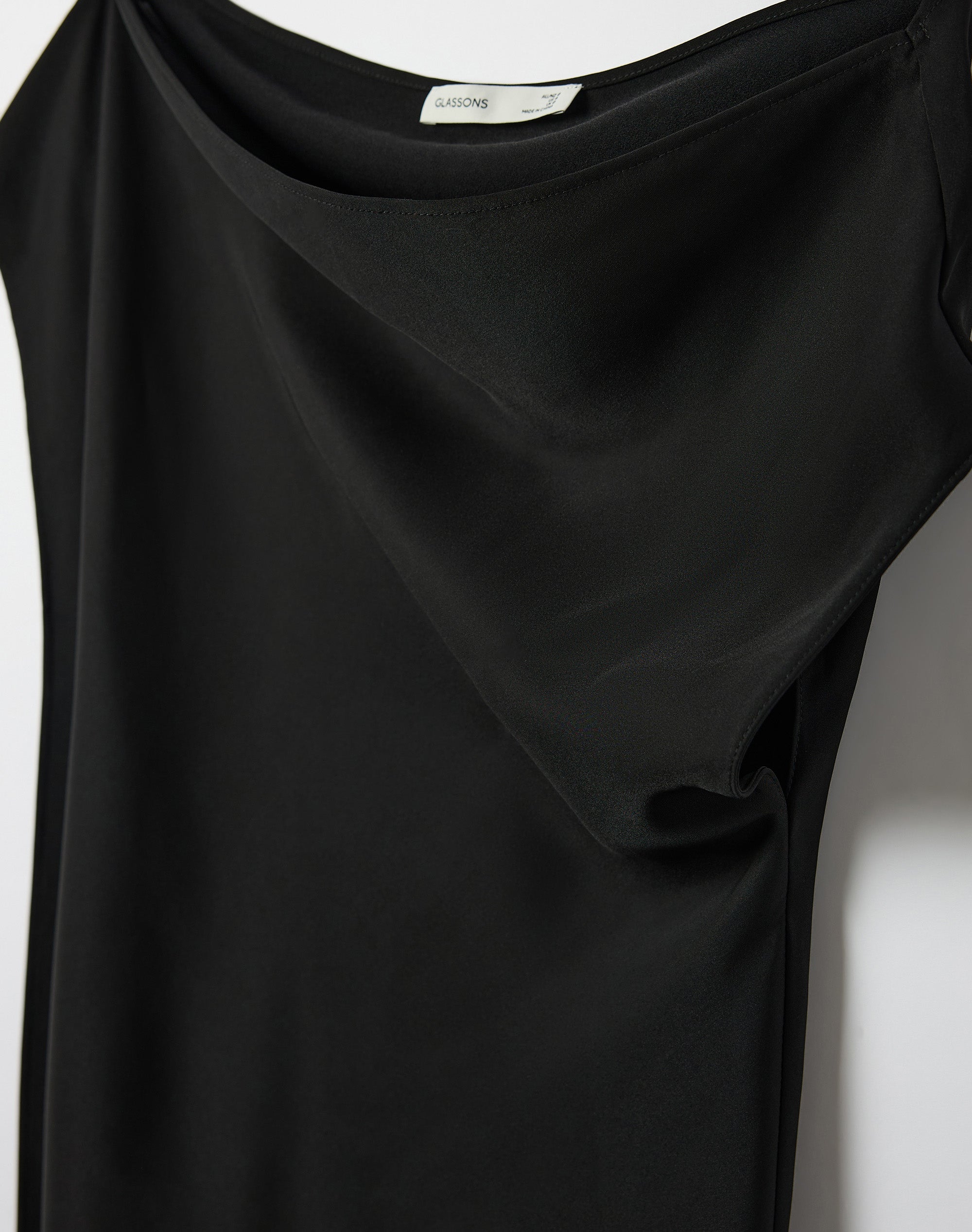 Satin Off Shoulder Blouse in Black | Glassons US