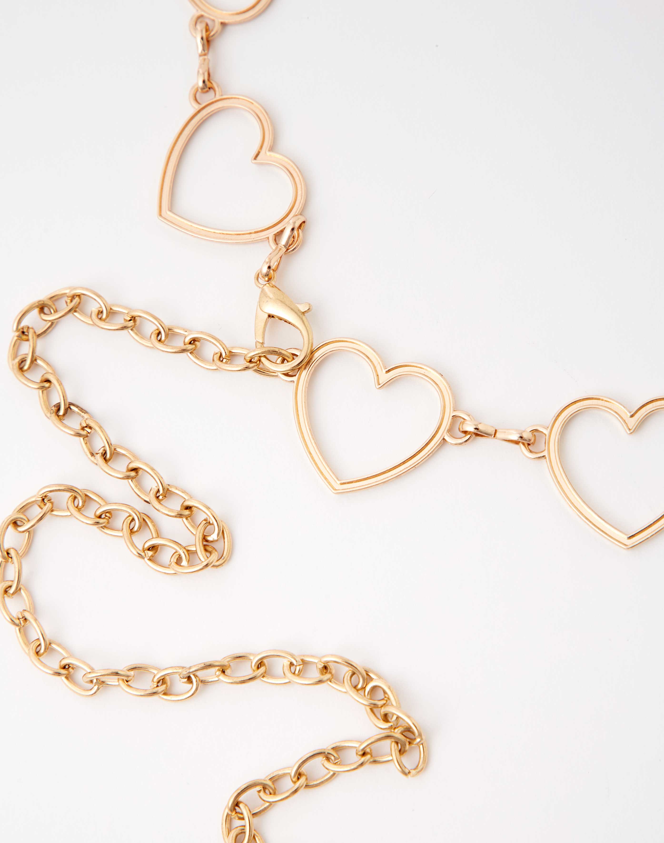 Heart Chain Belt in Metallic | Glassons