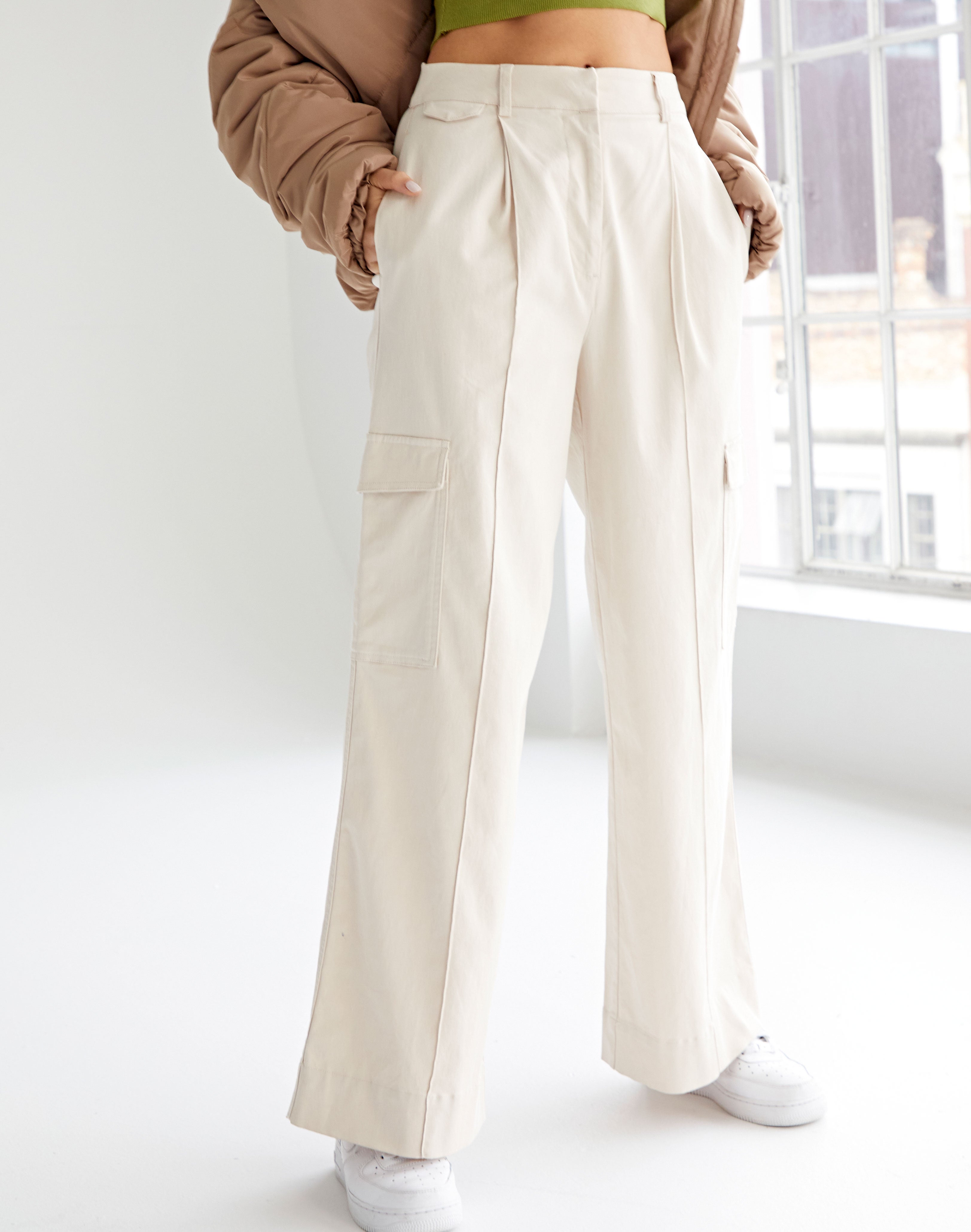 Beige loose pants Clearance