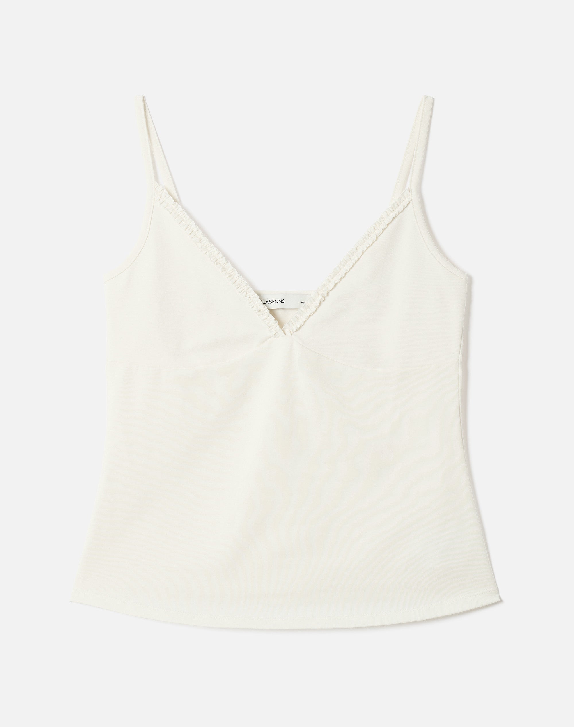 Cotton Frill Trim Cami in Milk | Glassons US