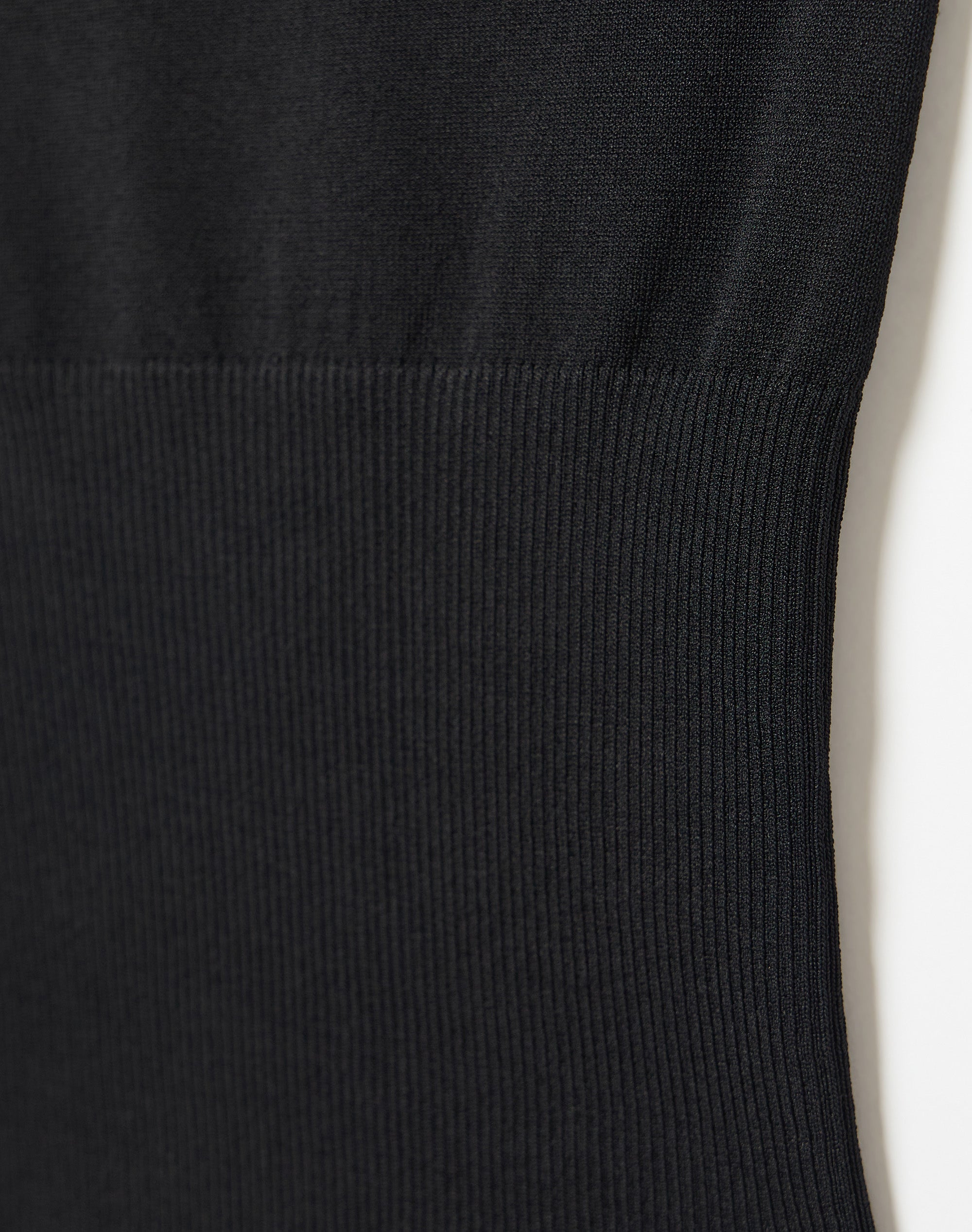 Rib Waist Boat Neck Top in Black | Glassons US