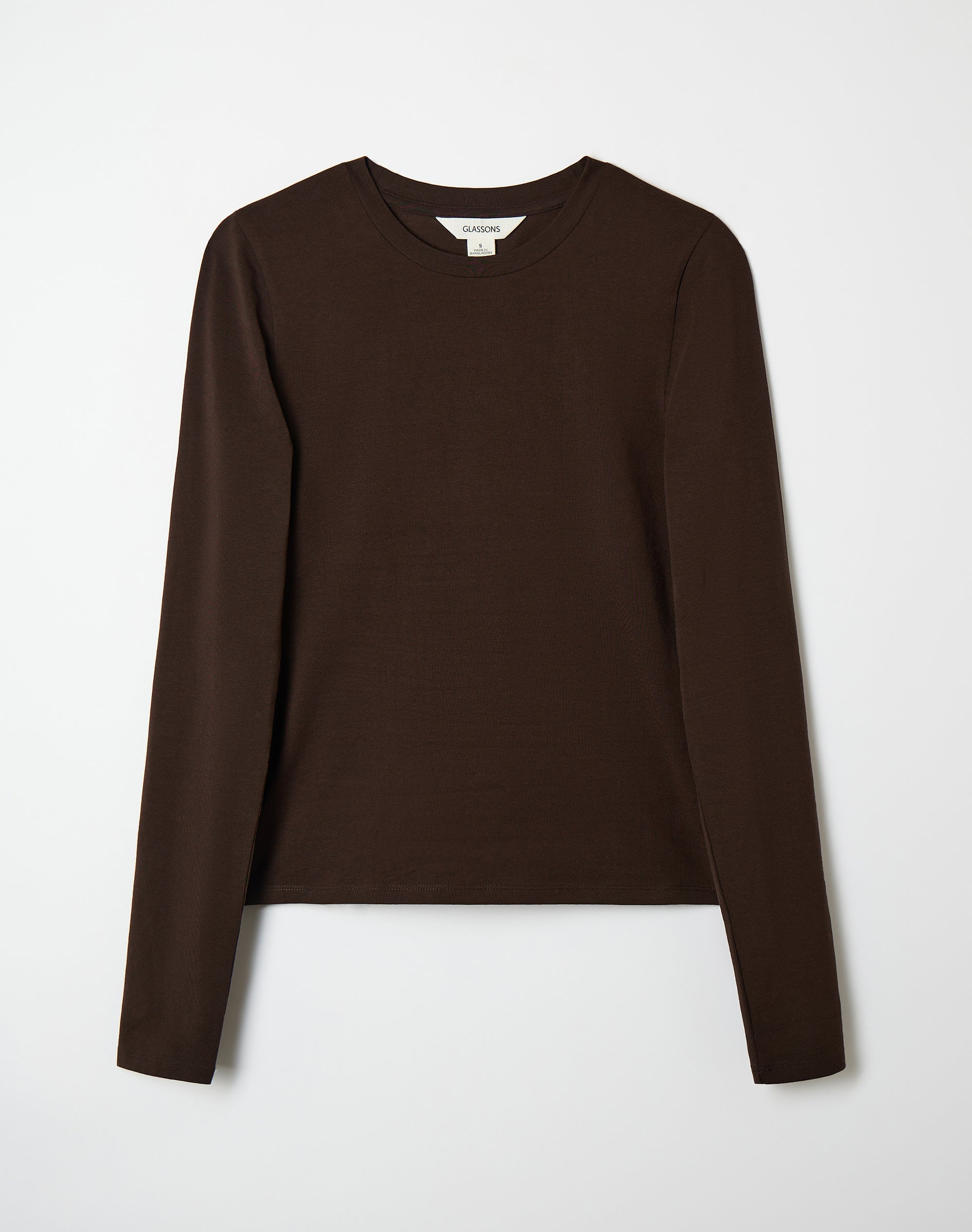 Organic Cotton Long Sleeve Top in Choc It Up | Glassons