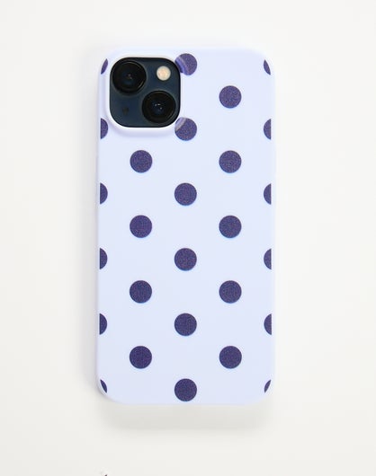 Print Iphone Case in Blue X Blue Polka | Glassons AU