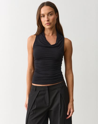 Ruched Asymmetrical Top