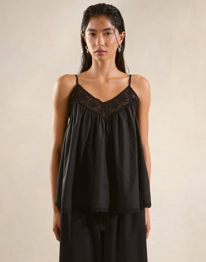 Poplin Lace Trim Cami