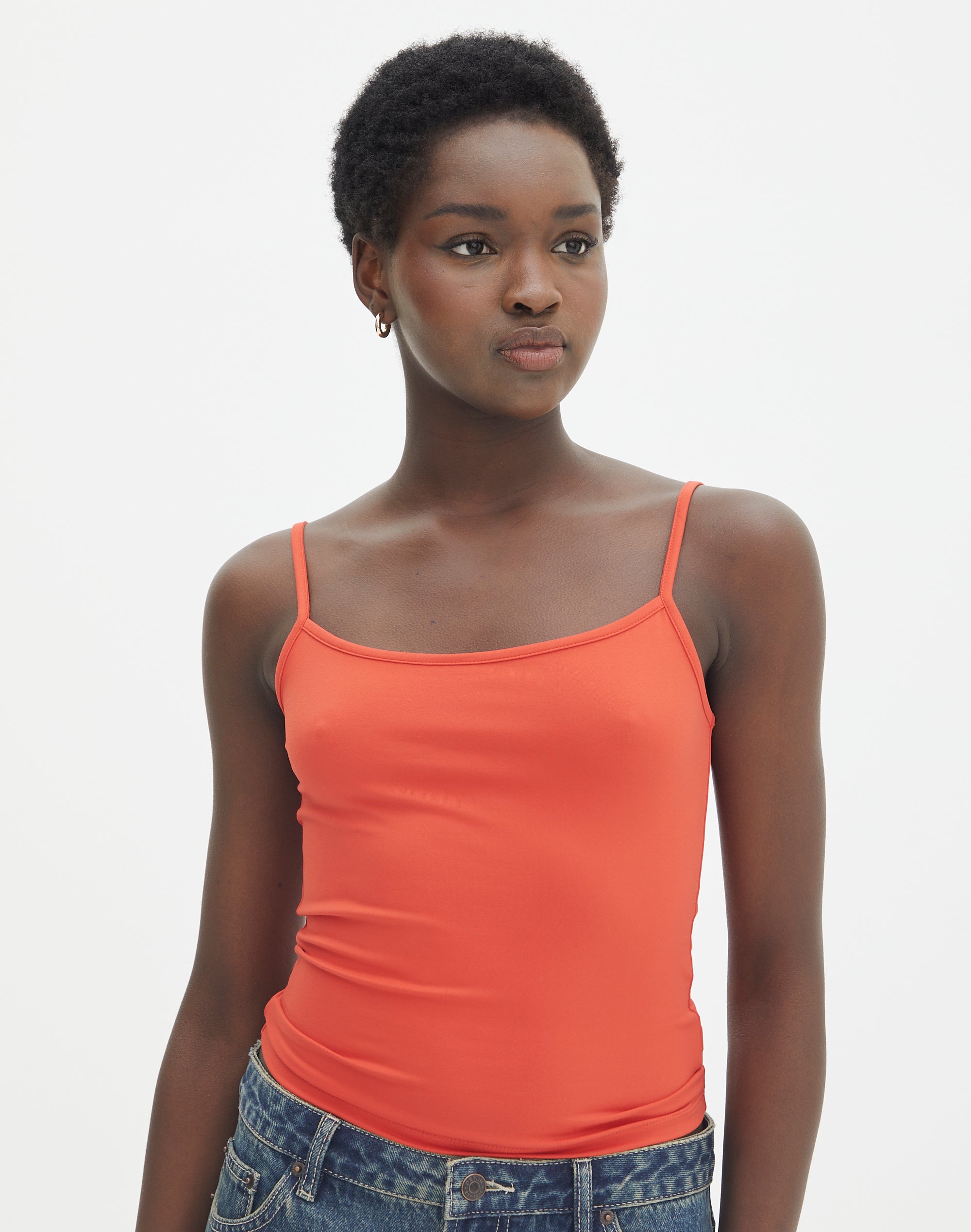 Supersoft Thin Strap Tank in Hot N Spicy