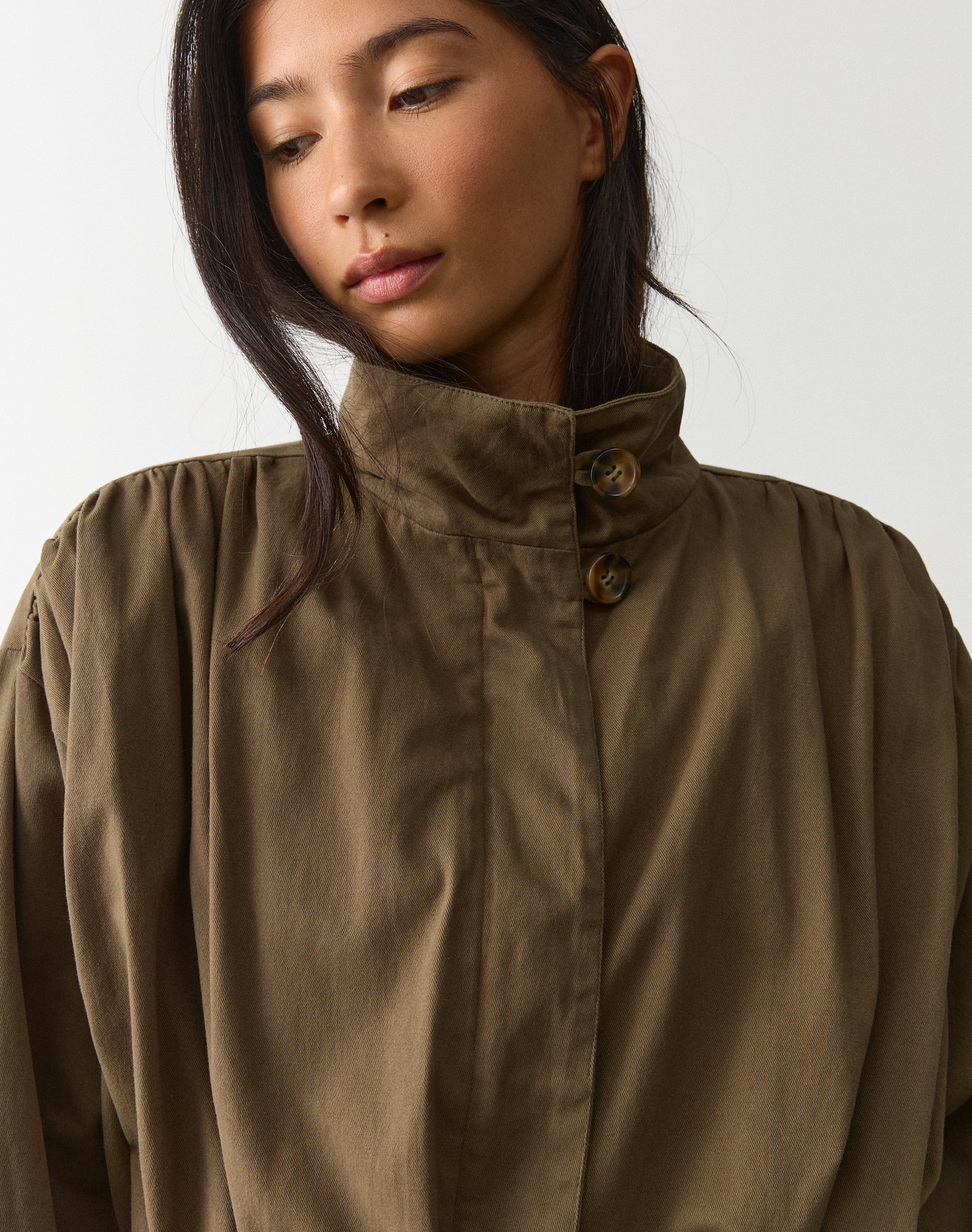 Cotton Utility Jacket in Savanna Olive | Glassons US