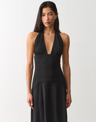 glassons halter dress Halter Knit Maxi Dress