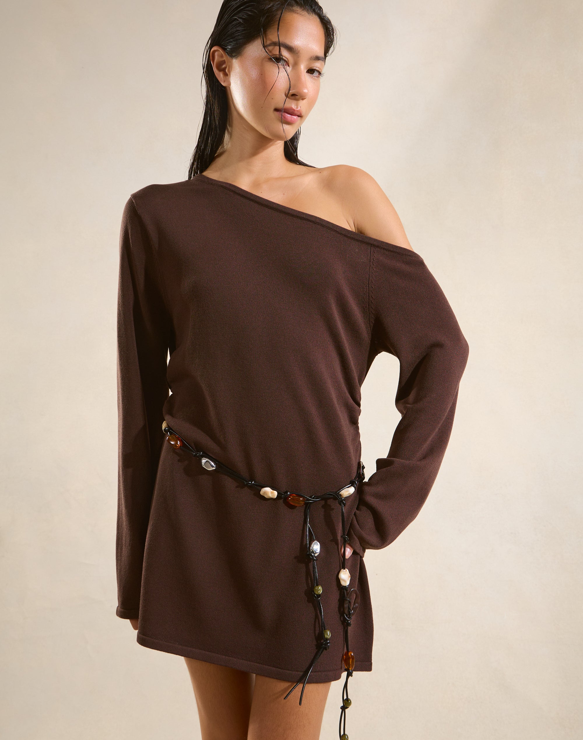 glassons knit dresses Off Shoulder Mini Dress menu: rehearsal