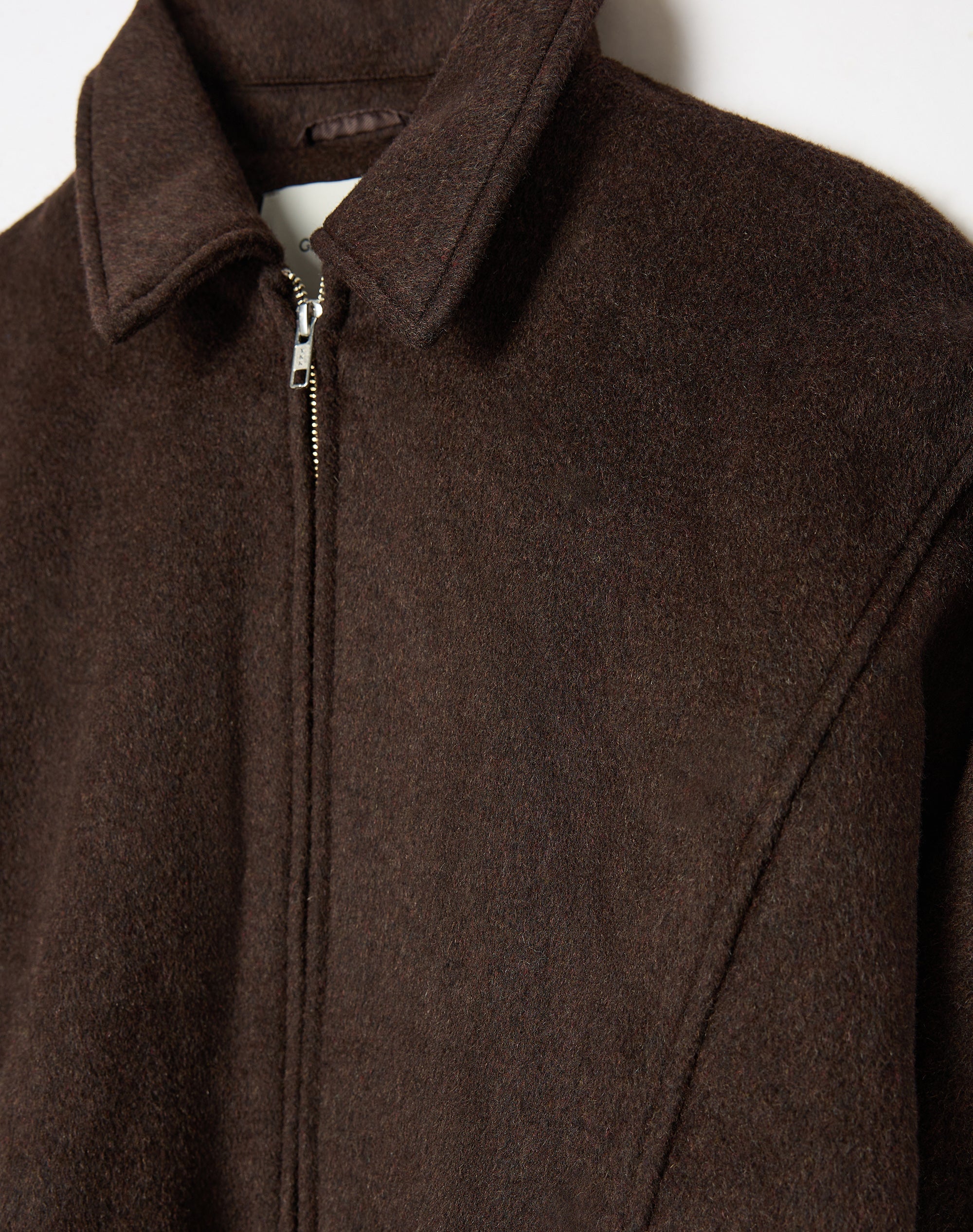 Wool Blend Collared Jacket in Fudge Fantasy | Glassons US