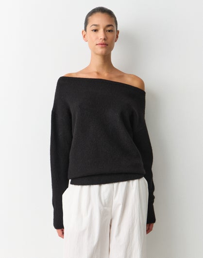 Oversized Off Shoulder Knit Jumper