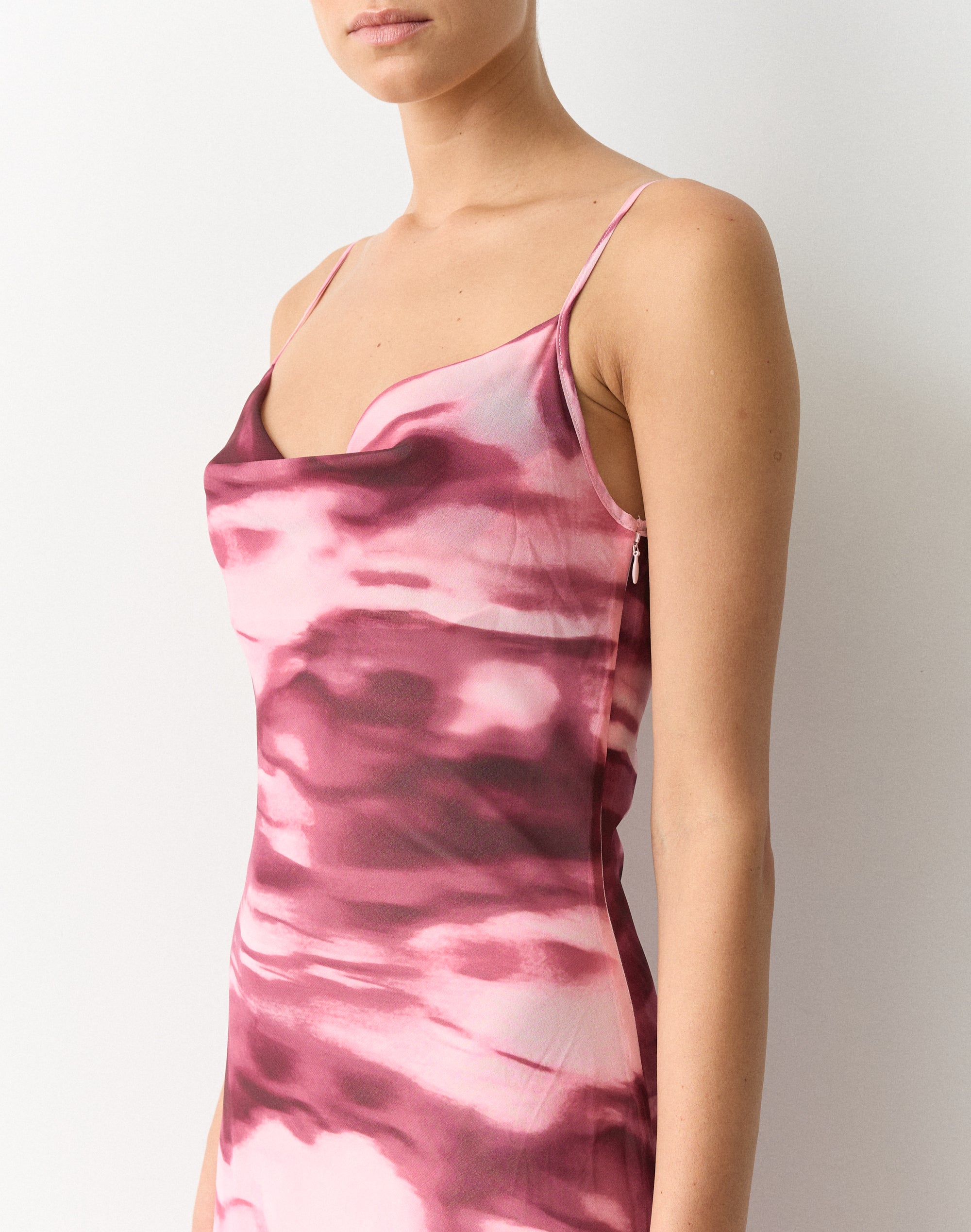 asymmetrical cowl neck slip dress VENUS Cowl Neck Slip Dress | Navy main image 0