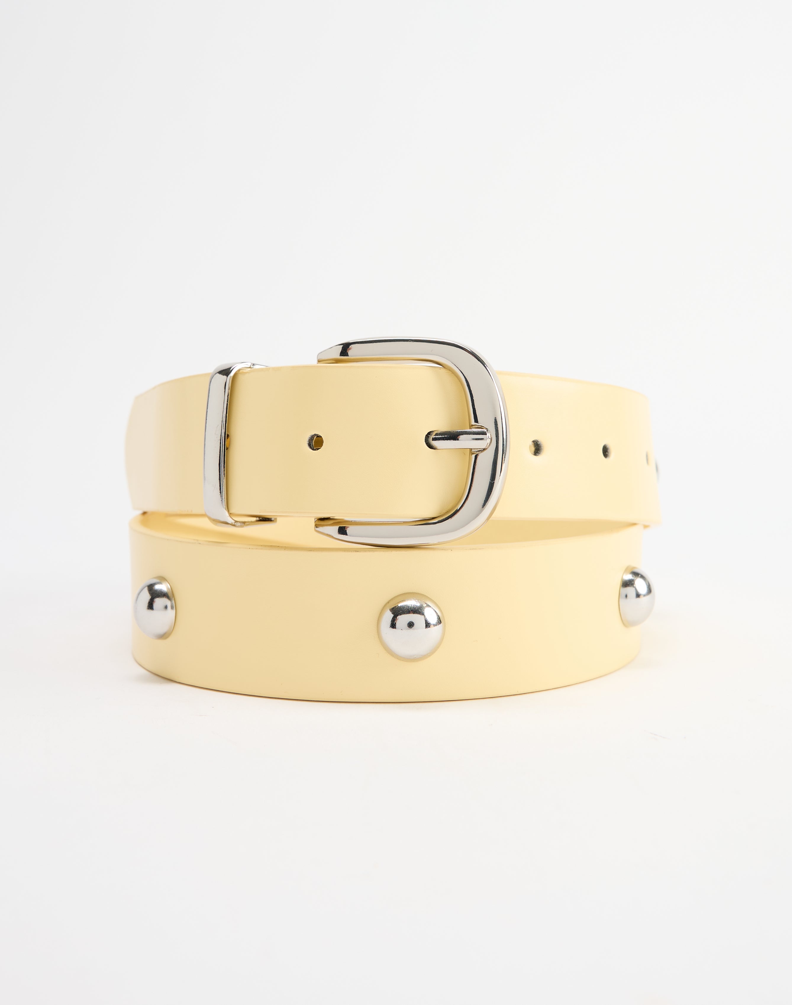 Faux Leather Utility Belt in Yellow | Glassons US