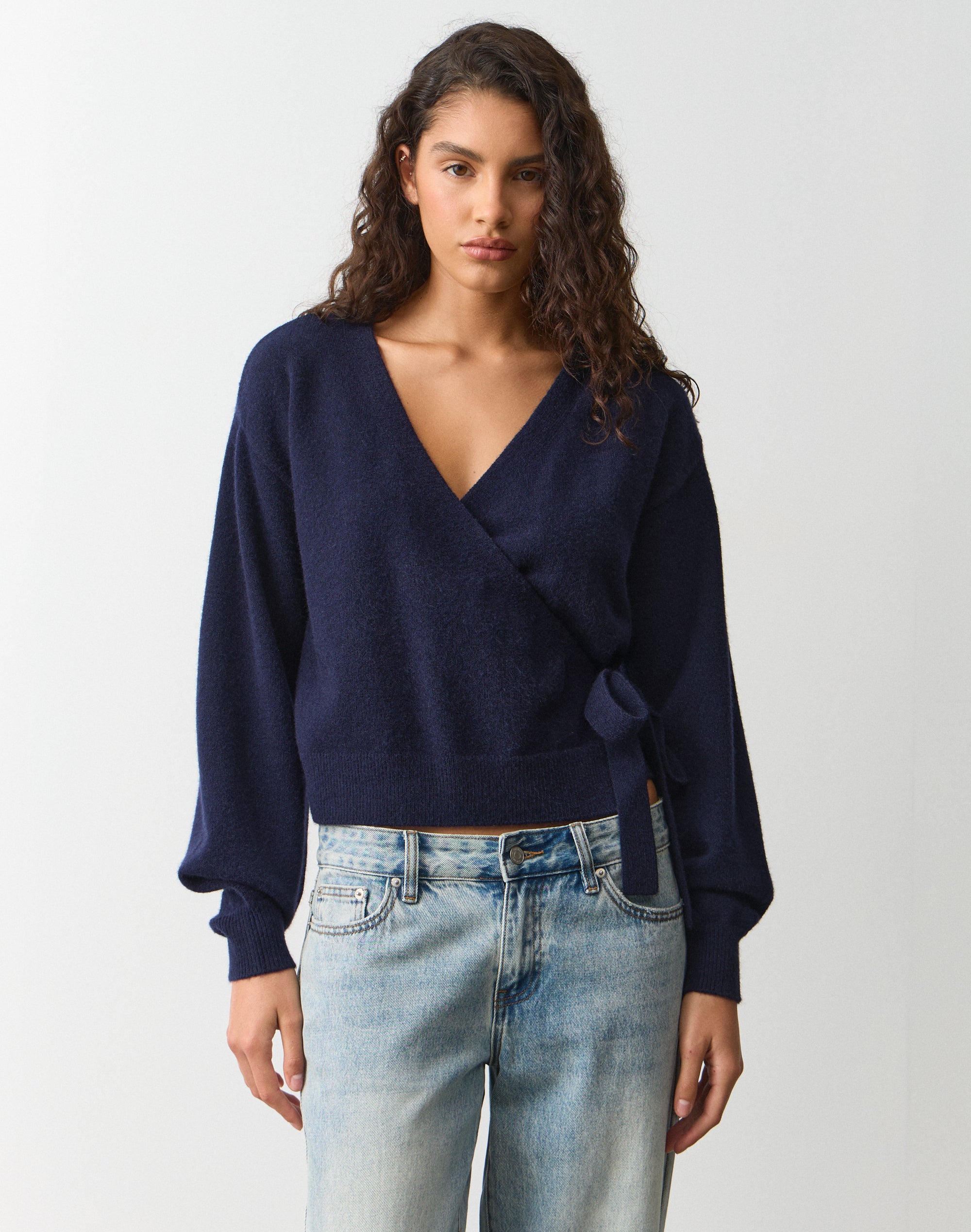 Wrap Knit Cardigan in Midnight Mischief | Glassons