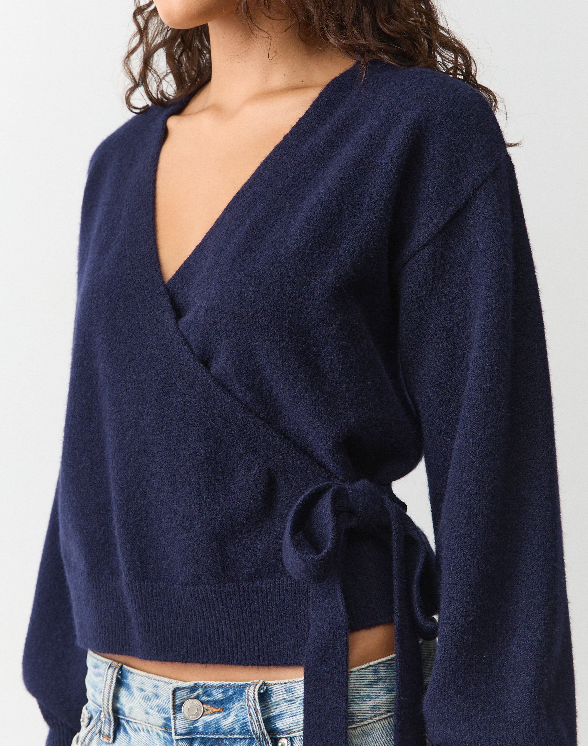 Wrap Knit Cardigan in Midnight Mischief | Glassons