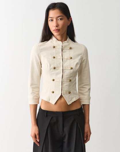 Denim Military Jacket