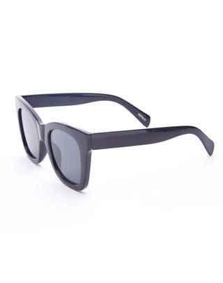 Square Cat Eye Sunglasses in Black