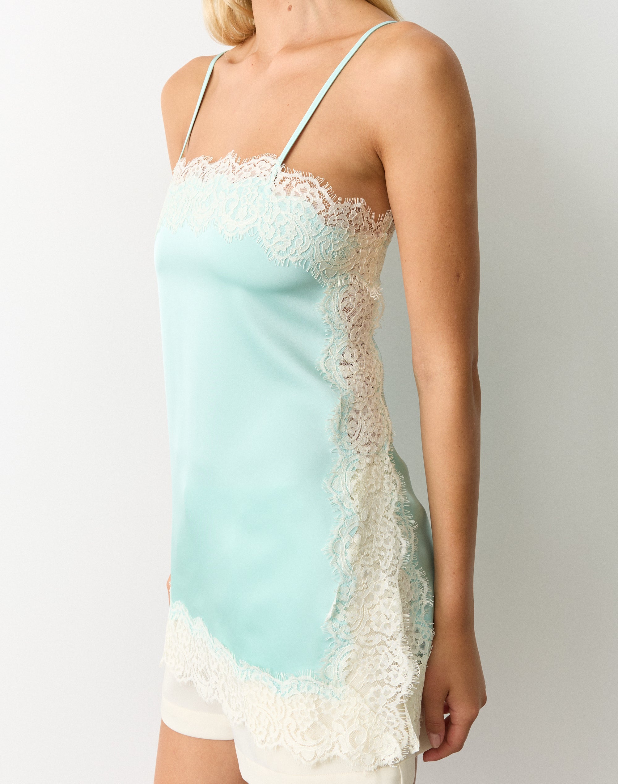 chinese dress ladies 21SIX Flavia Lace Dress in Aqua main image 1