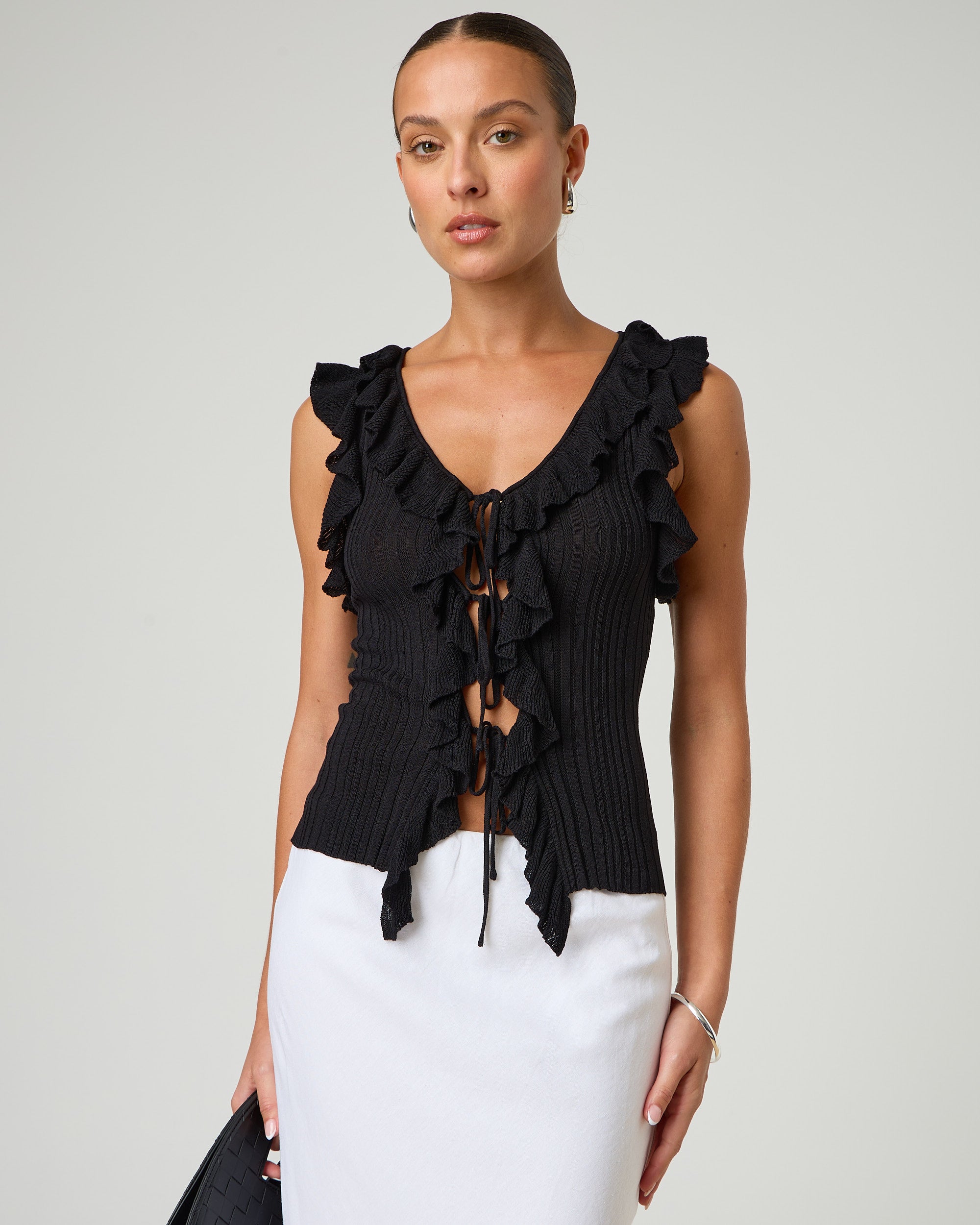 ruffle knit top