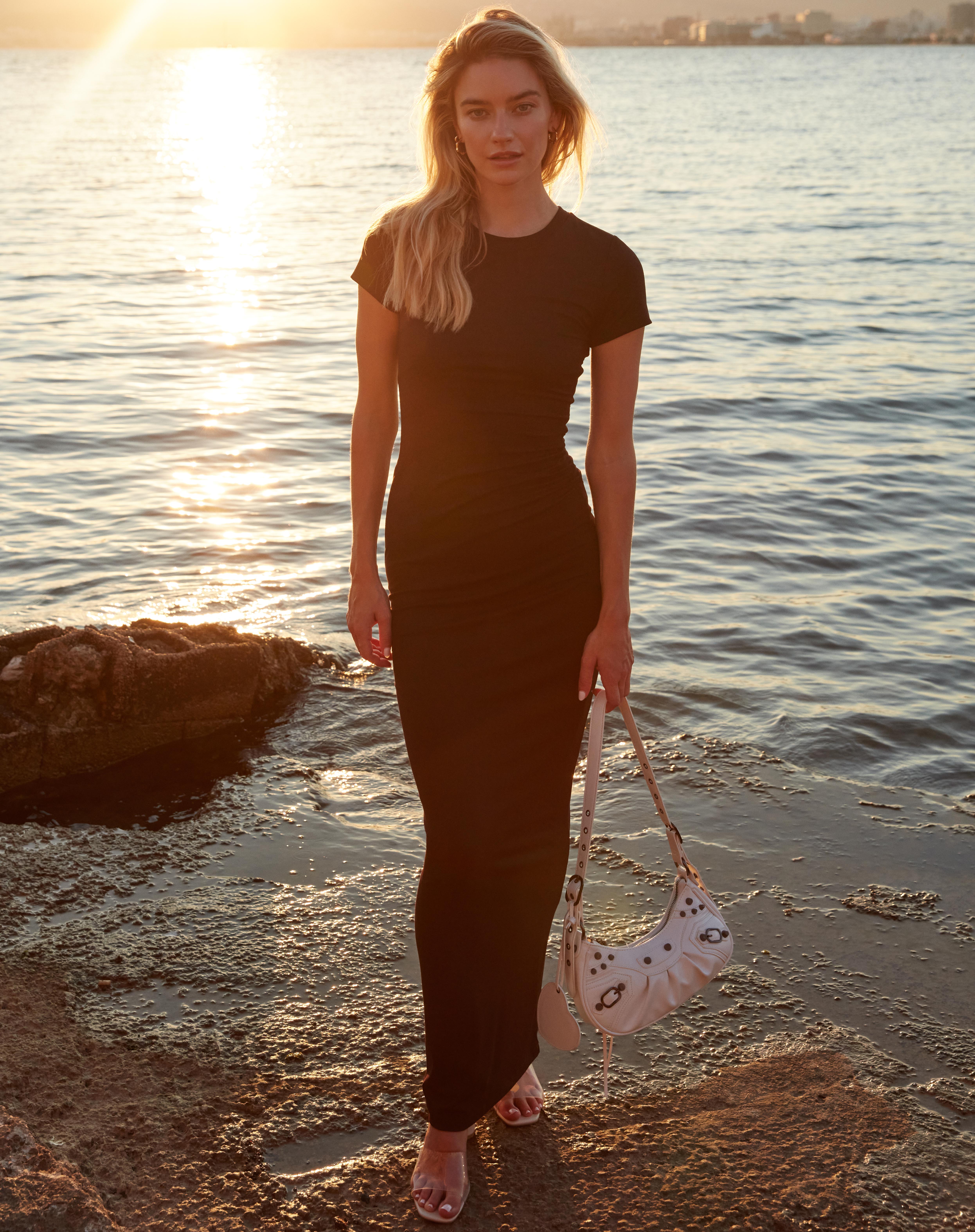 Supersoft Short Sleeve Maxi Dress in 