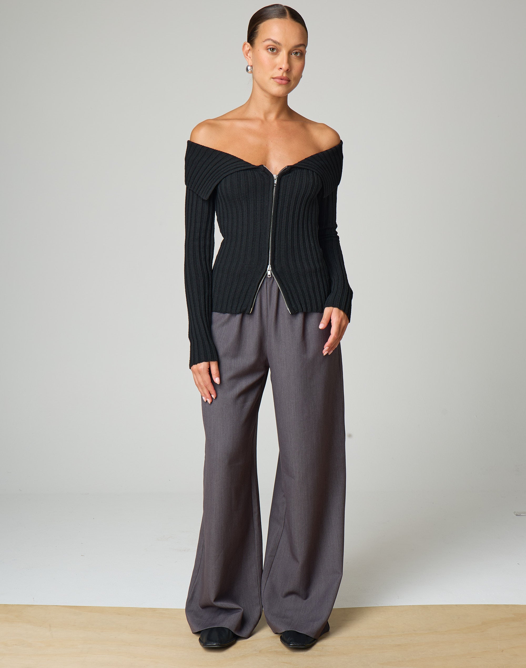 laubeblanc セットアップ 50%オフ☆laubeblanc☆Panel rib knit