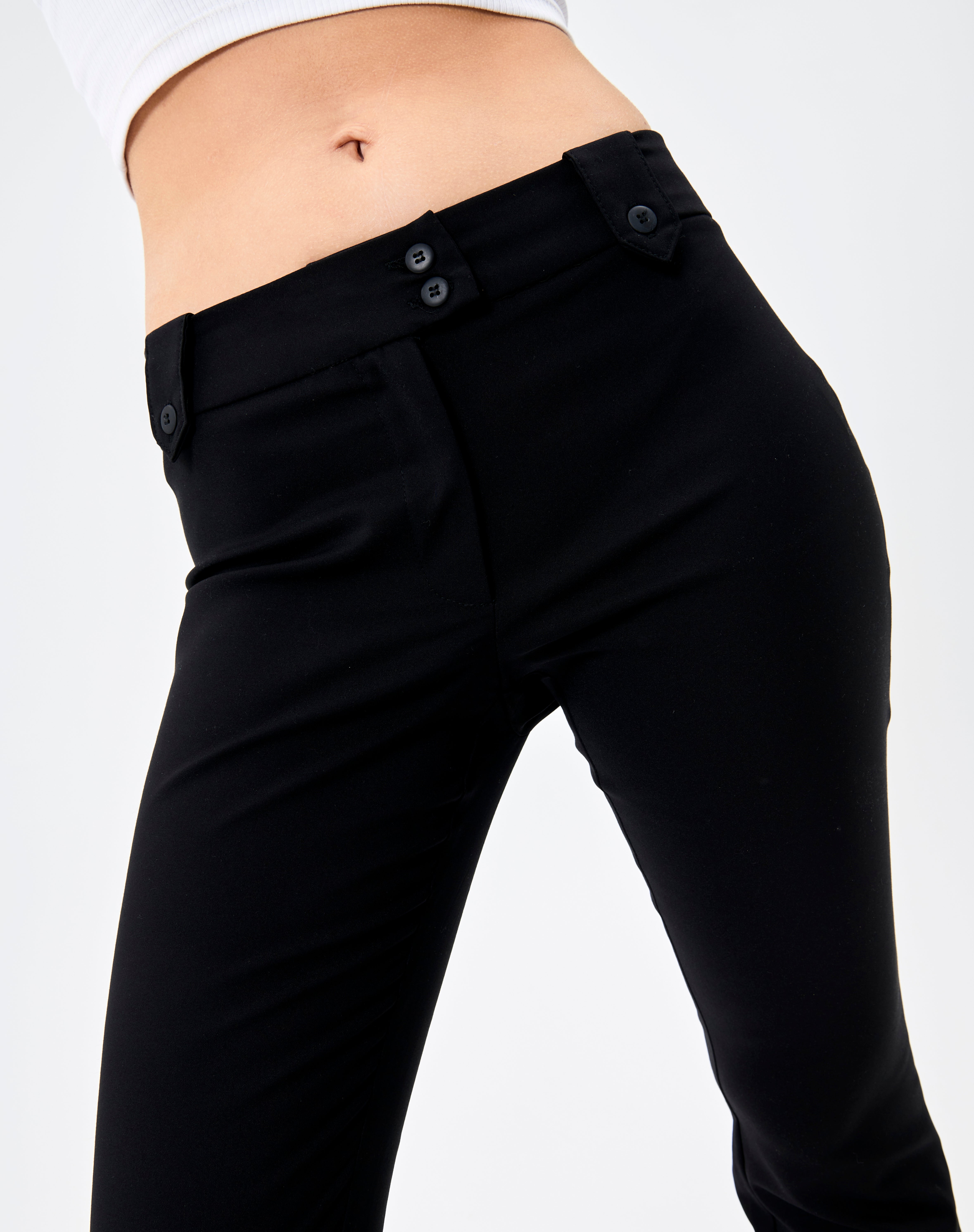Low Rise Boot Cut Pant in Black | Glassons