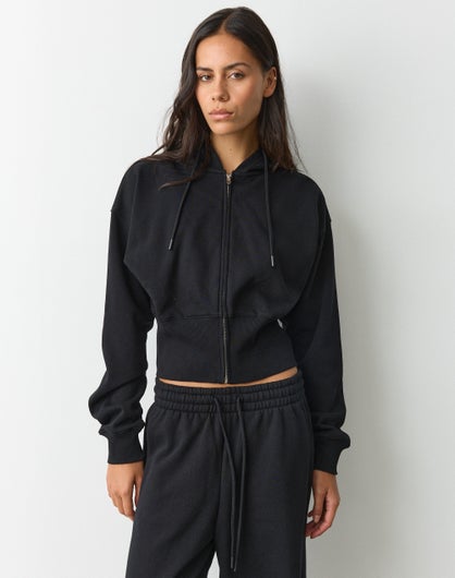 Zip Up Crop Hoodie