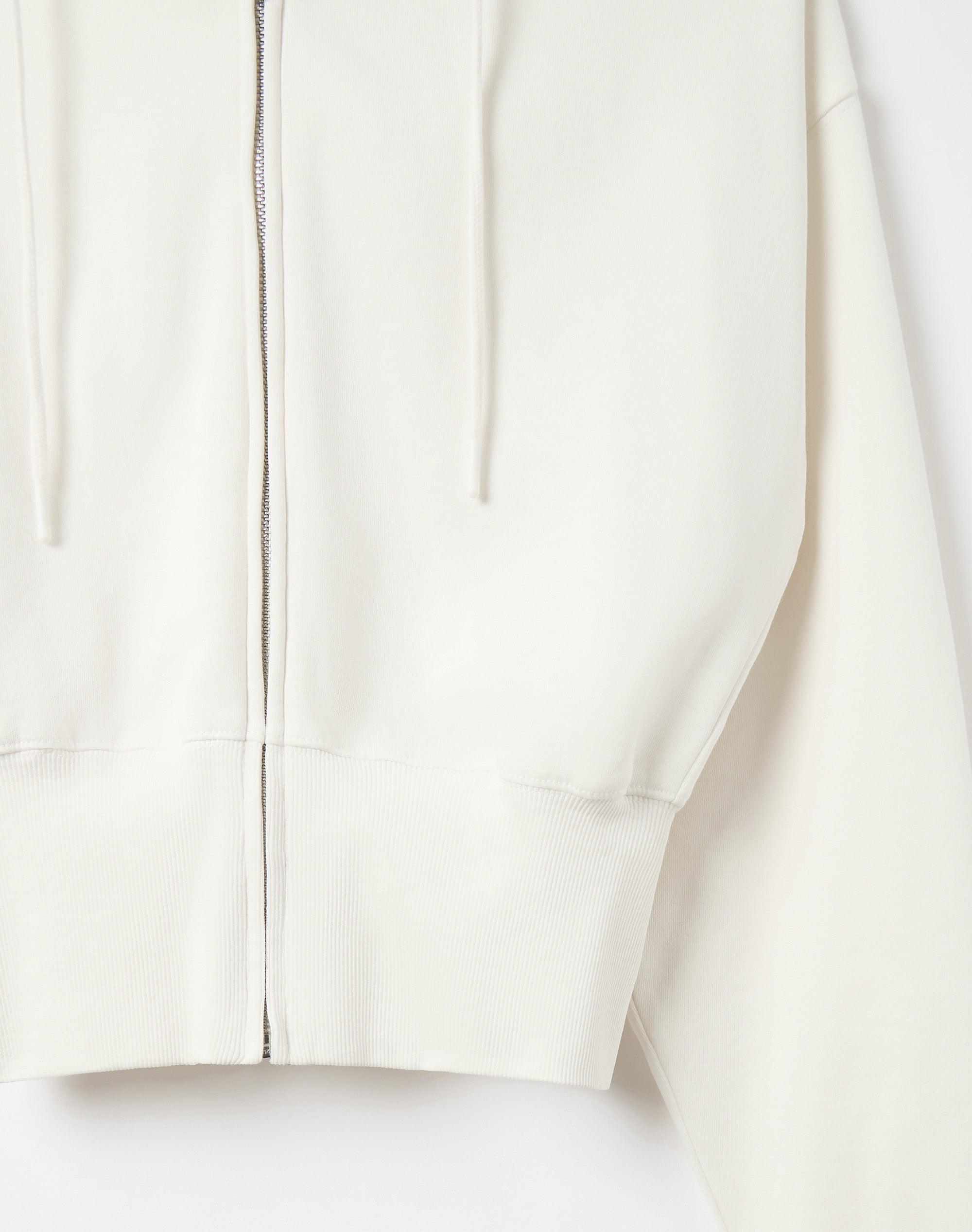 Zip Up Crop Hoodie in Milk | Glassons US