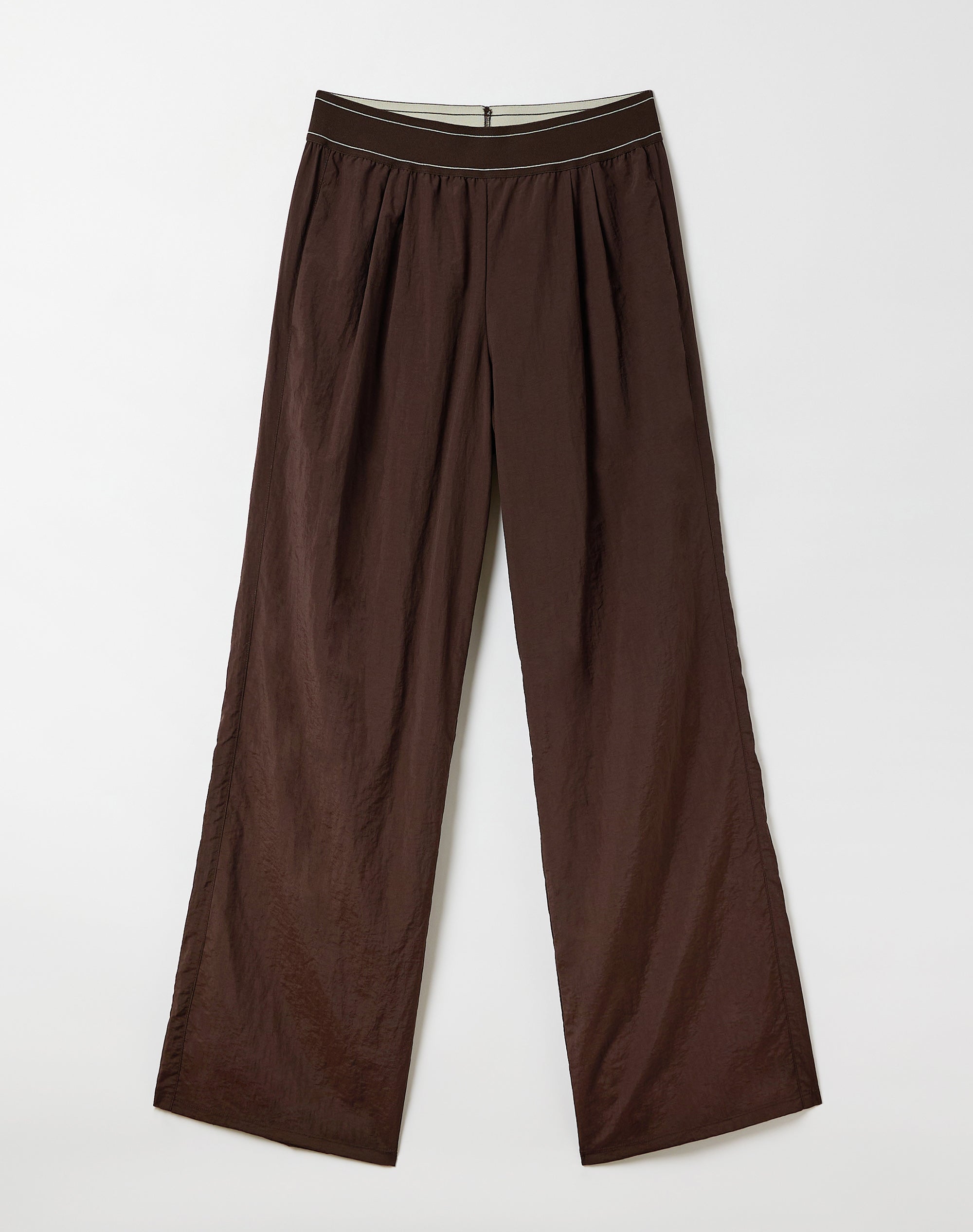 パンツ anthony calydon Elastic trouser brown Active Elastic Waist Mid Rise Pant in Burnt Espresso X Vanilla