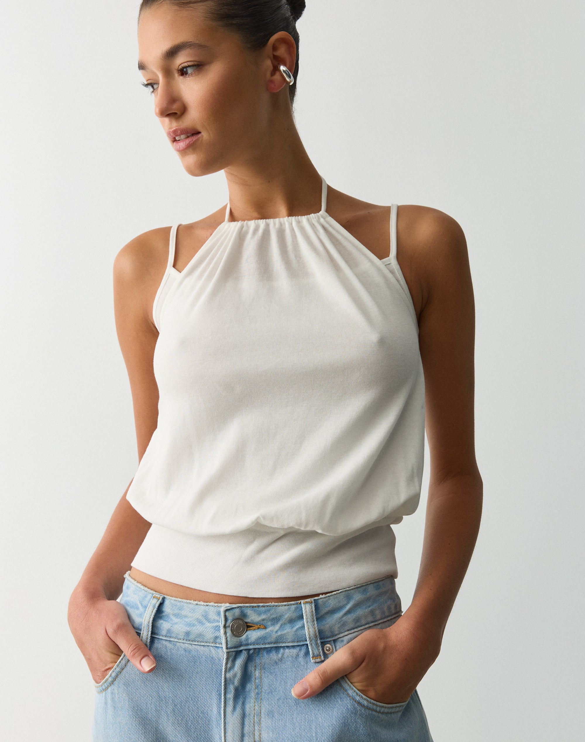 Layered Cami Top in White | Glassons AU