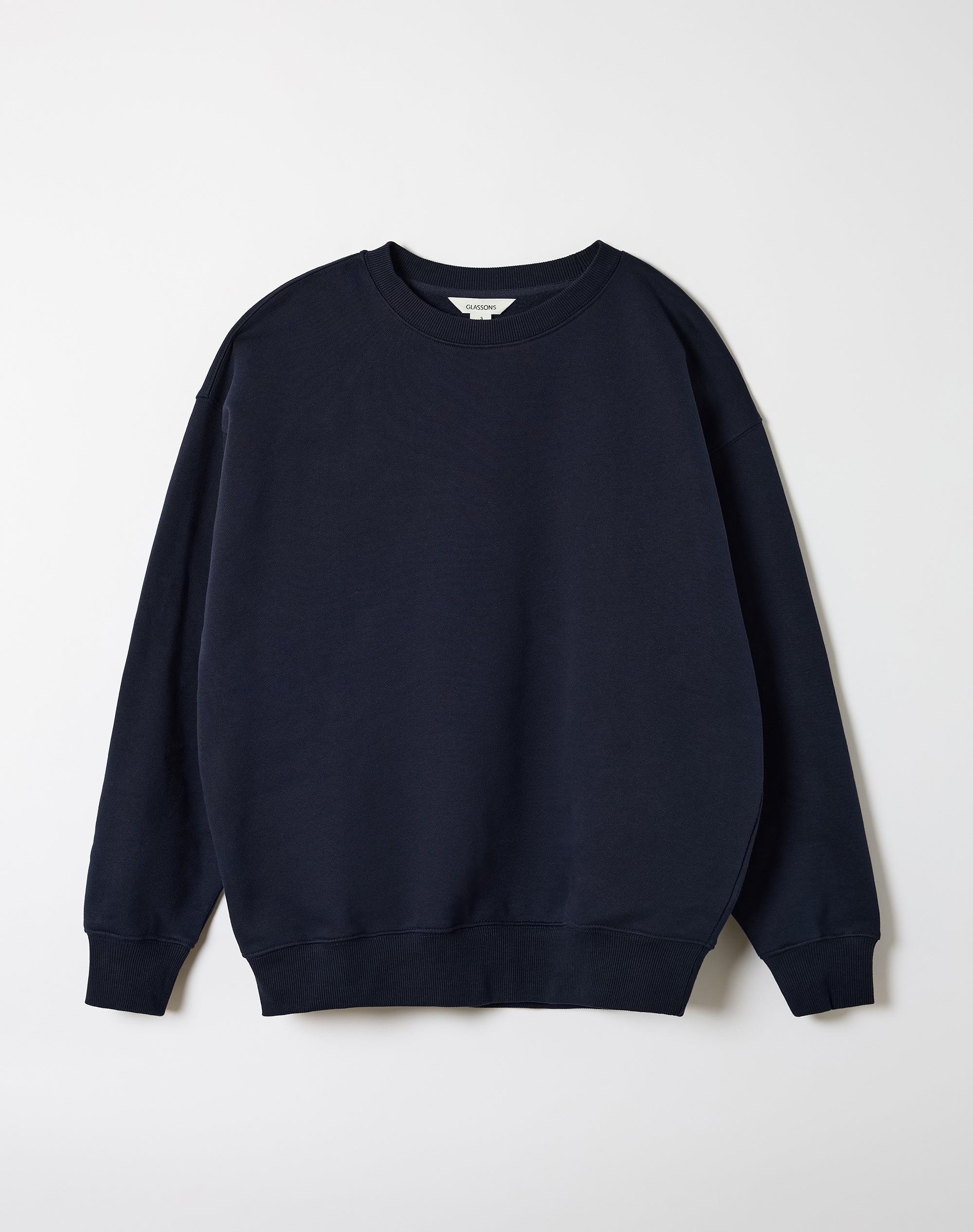 Oversized Crew Neck Jumper in Navy Blazer | Glassons US