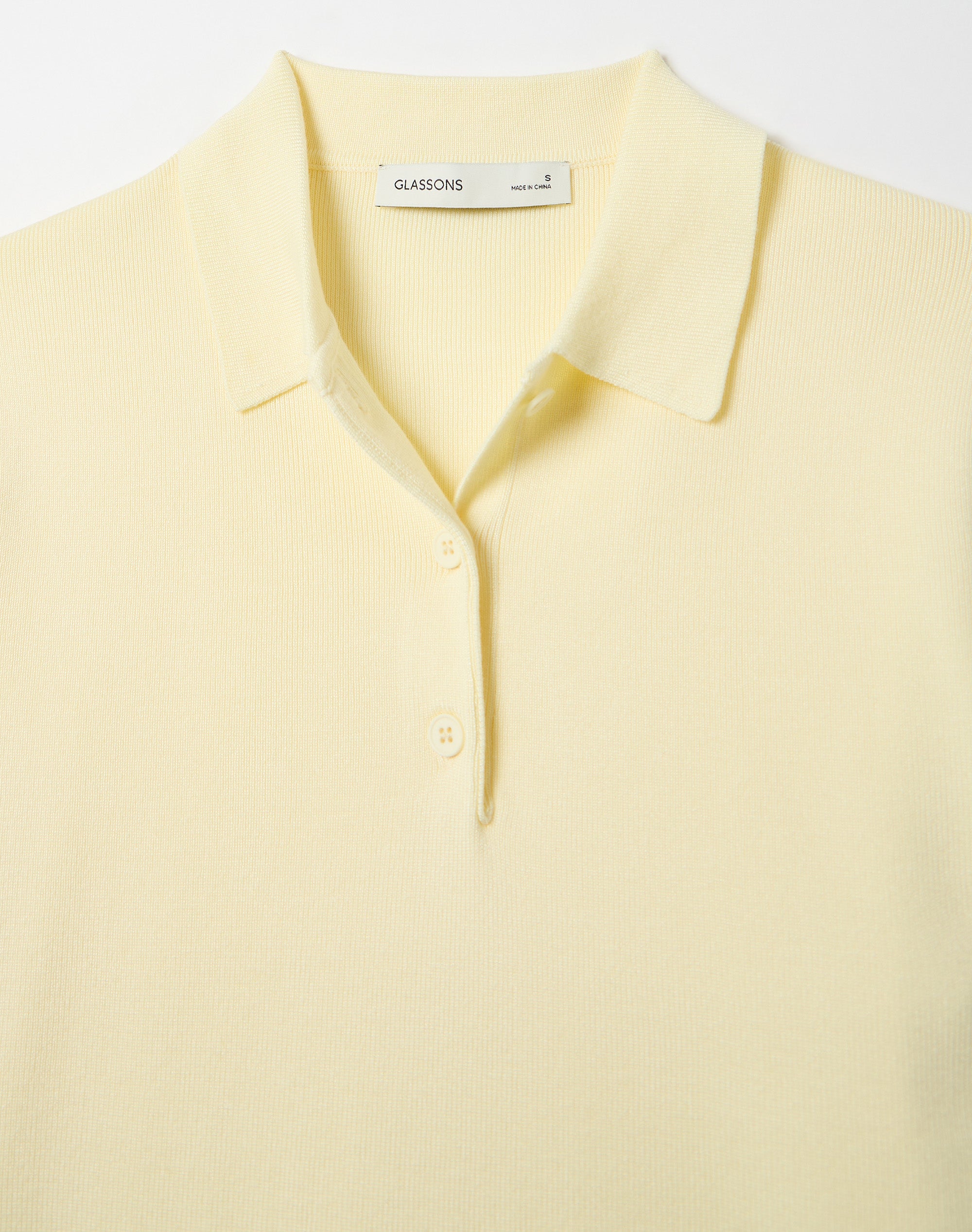 Knit Rib Waist Polo Top in Buttery Bliss | Glassons US