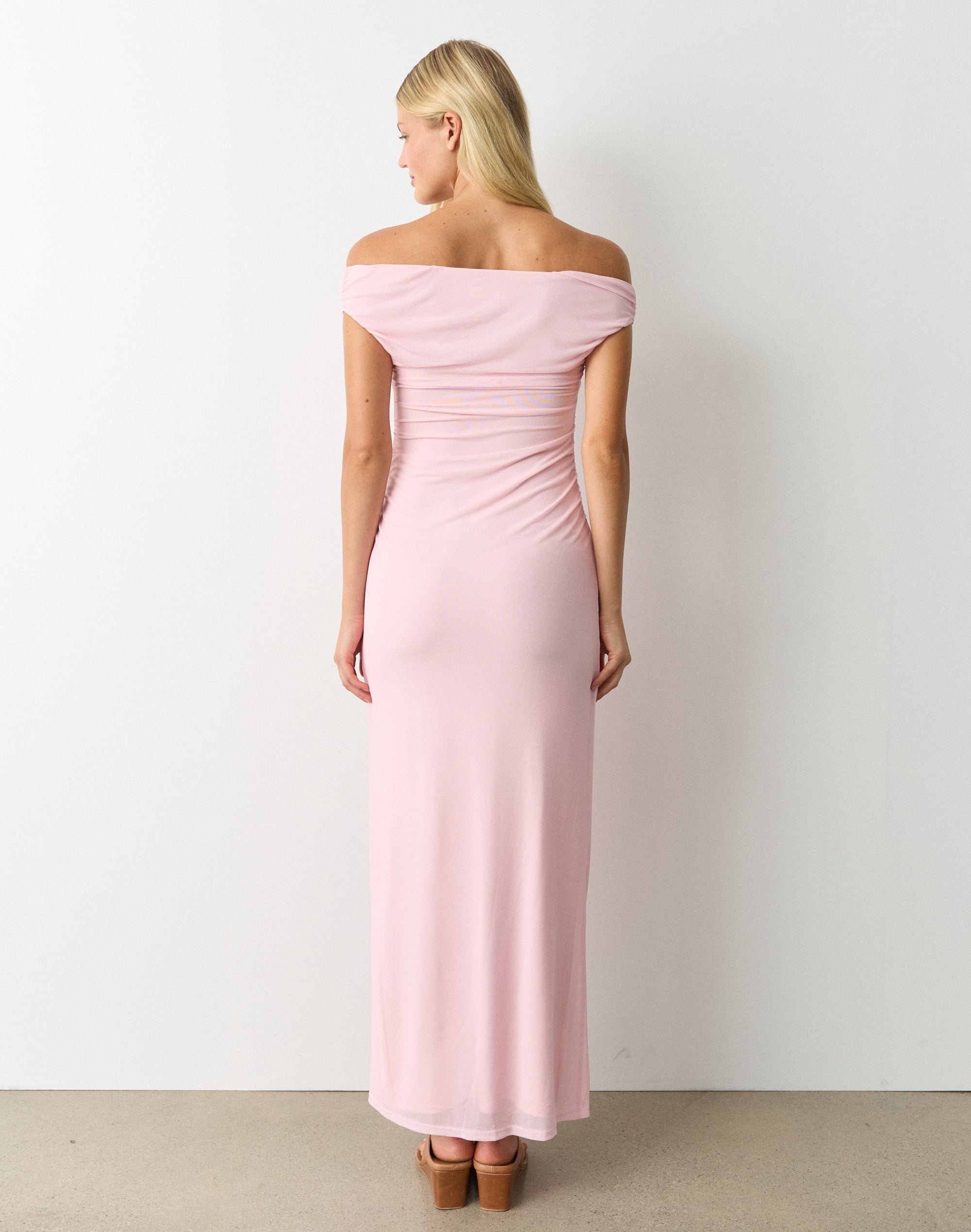 open lace back dress Cassie Dress Blush Mikado Pink / L