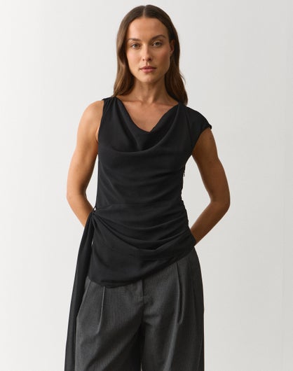 Draped Chiffon Blouse