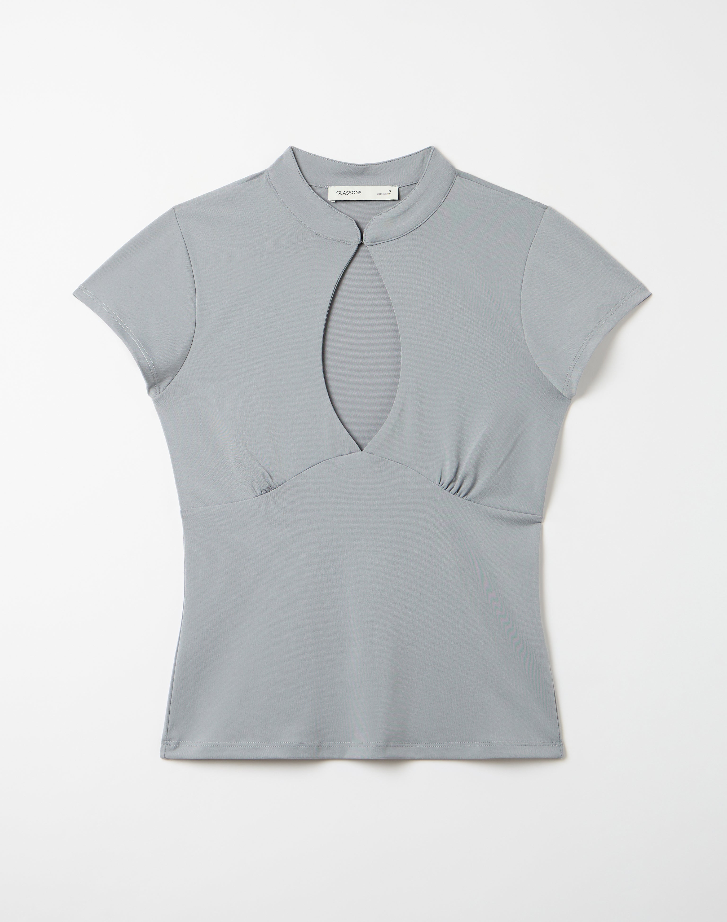 Keyhole Cut Out Top in Cool Drift | Glassons US