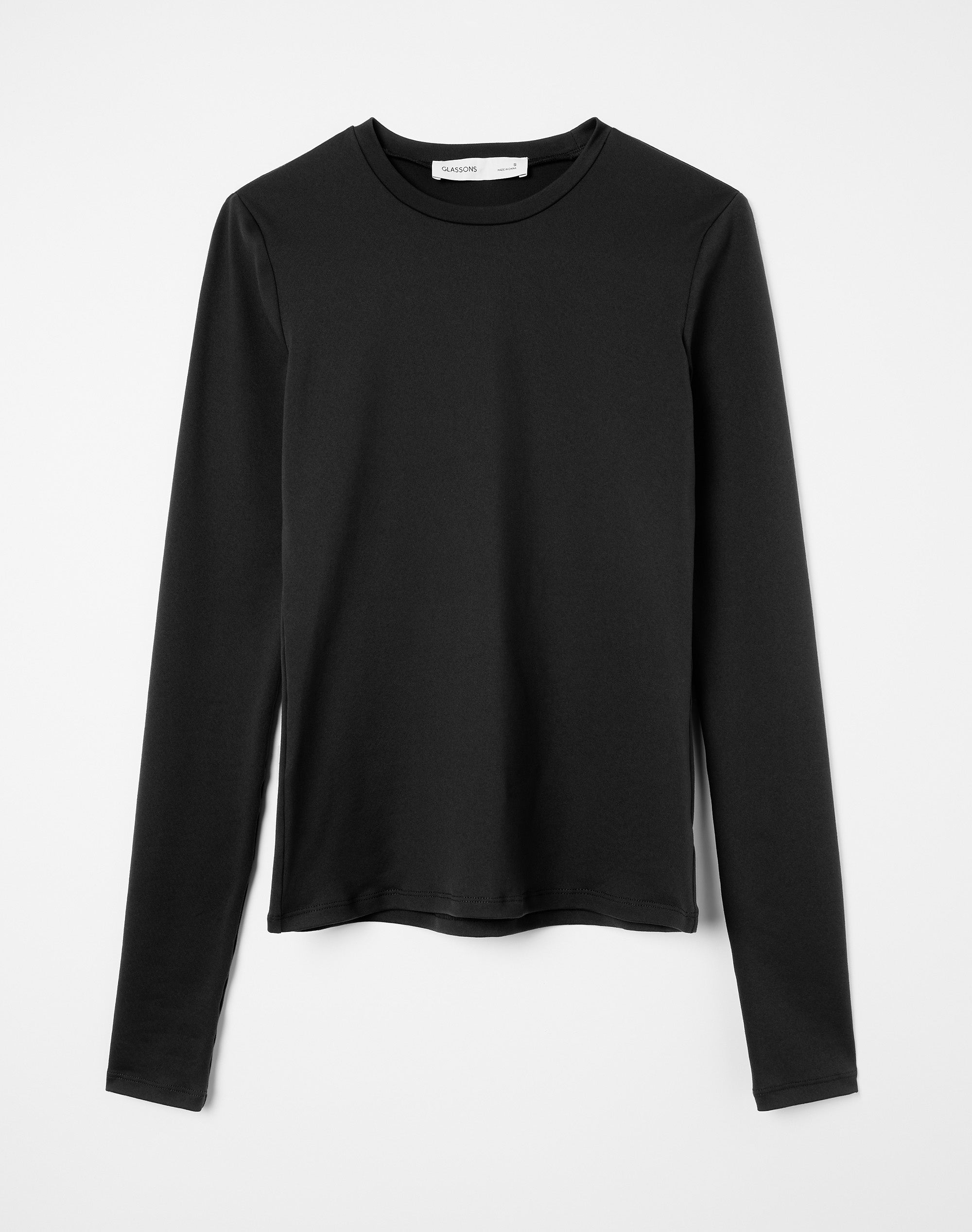 Soft Sculpt Fitted Long Sleeve Top in Black | Glassons US