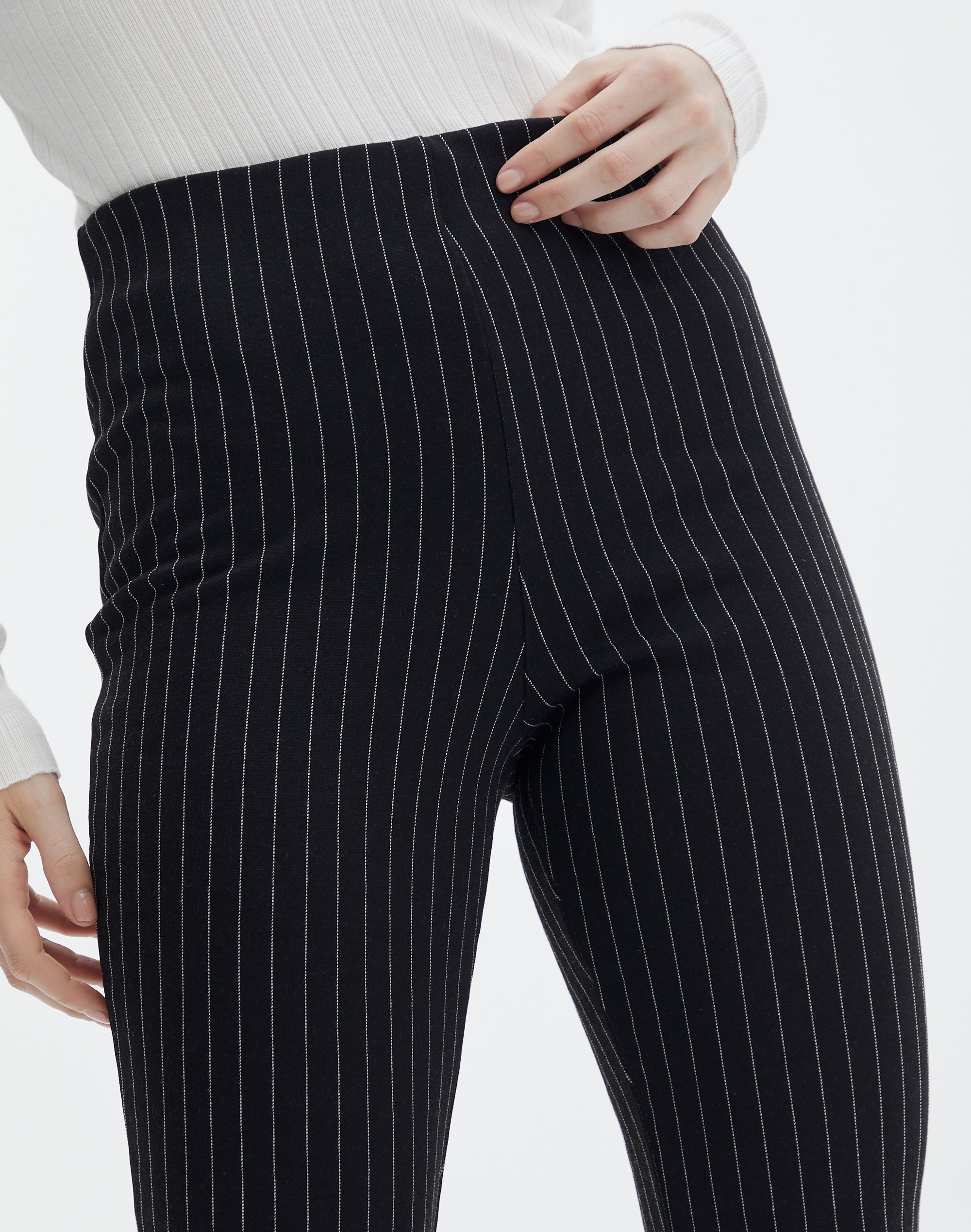 Vintage Y2K Black Pinstripe Flare Pants  S  Adult World Shop