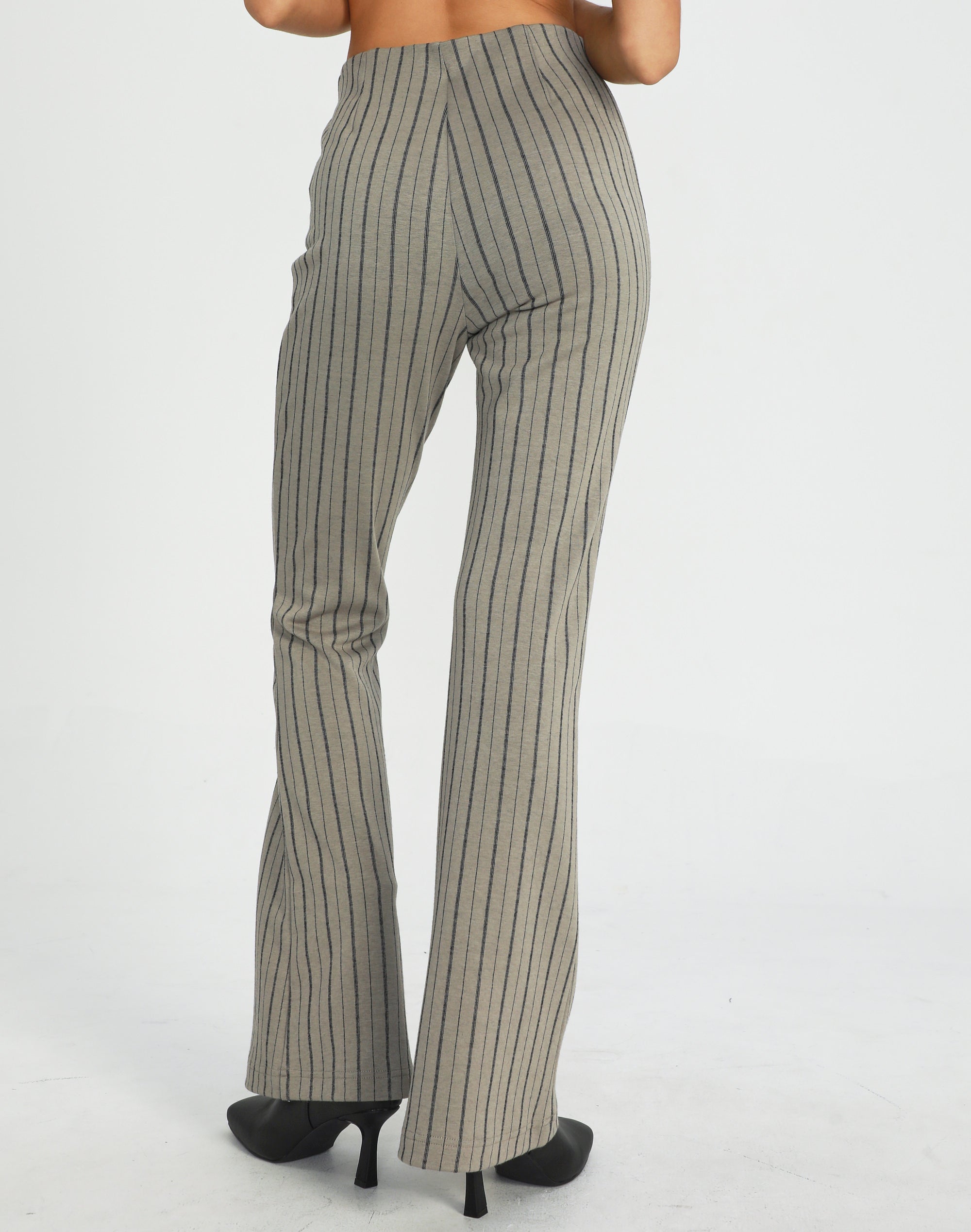 Alessandra Rich Pinstripe Flared Wool Trousers  Farfetch