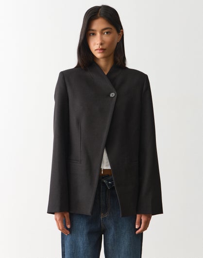 Button Detail Tailored Blazer