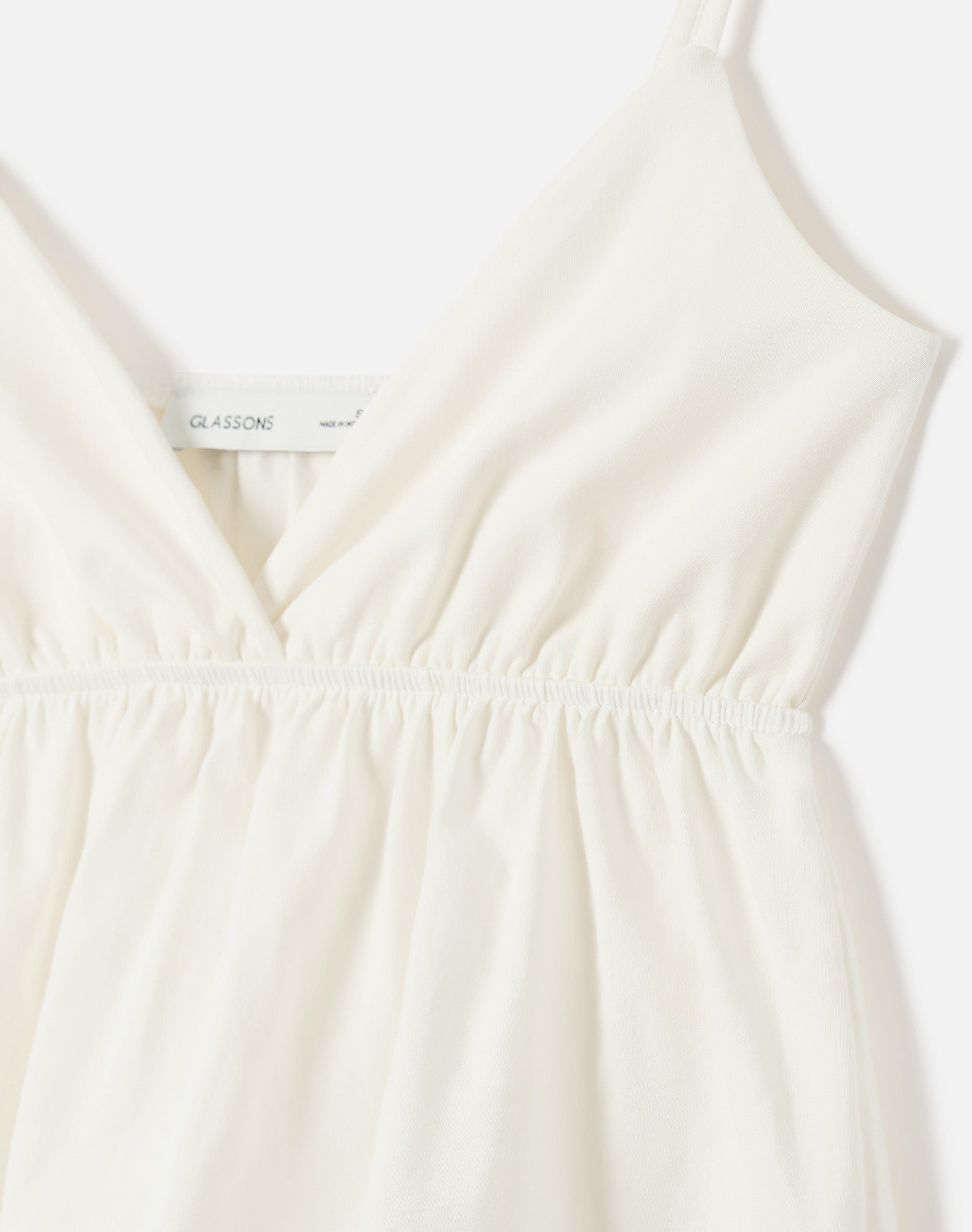 Cotton Cross Over Cami Top in Milk | Glassons US