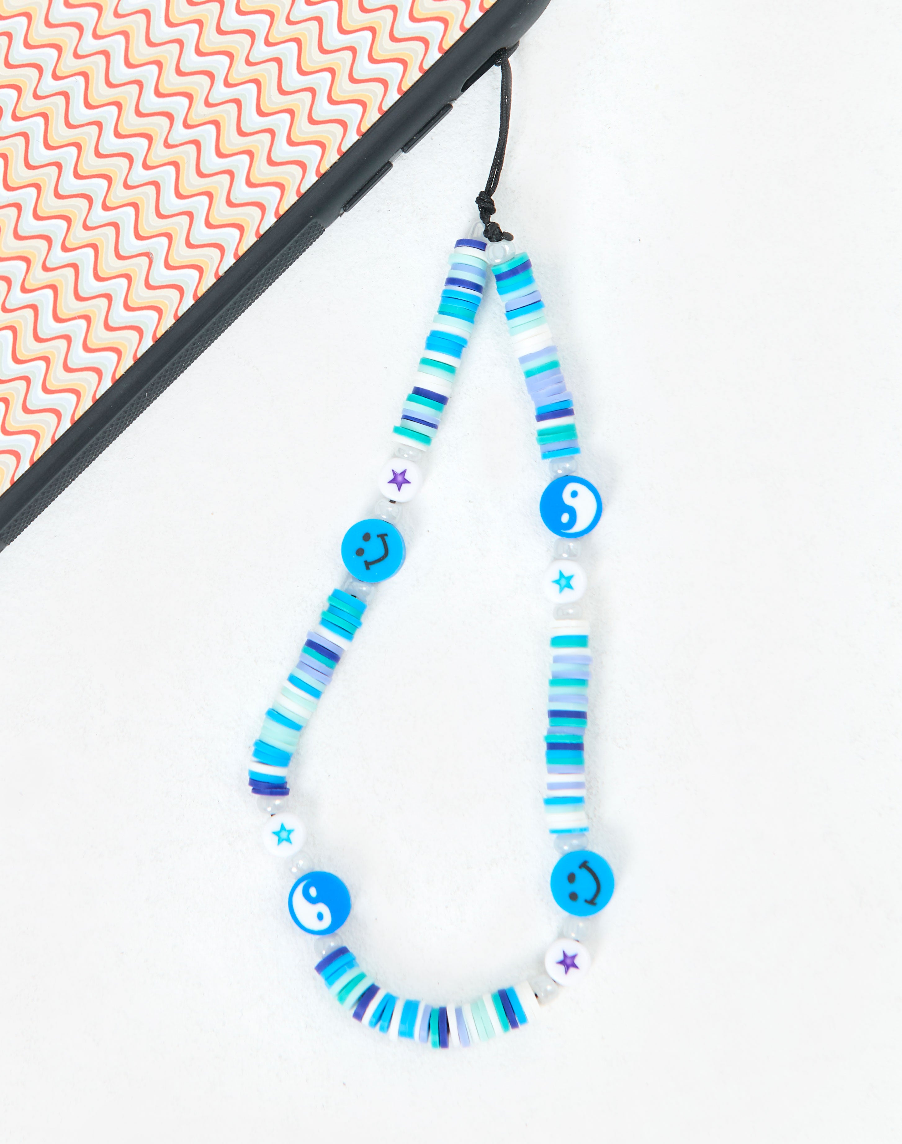 Multi Disc Phone Charm in Blue | Glassons