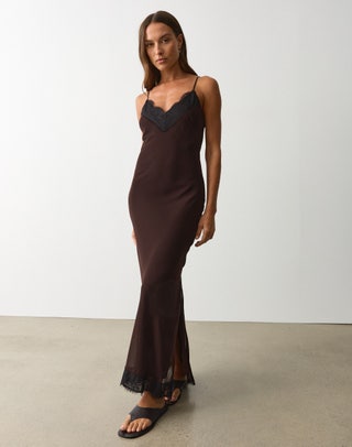 black knit dresses Ribbed Knit Dress in Black Black / M main image 1