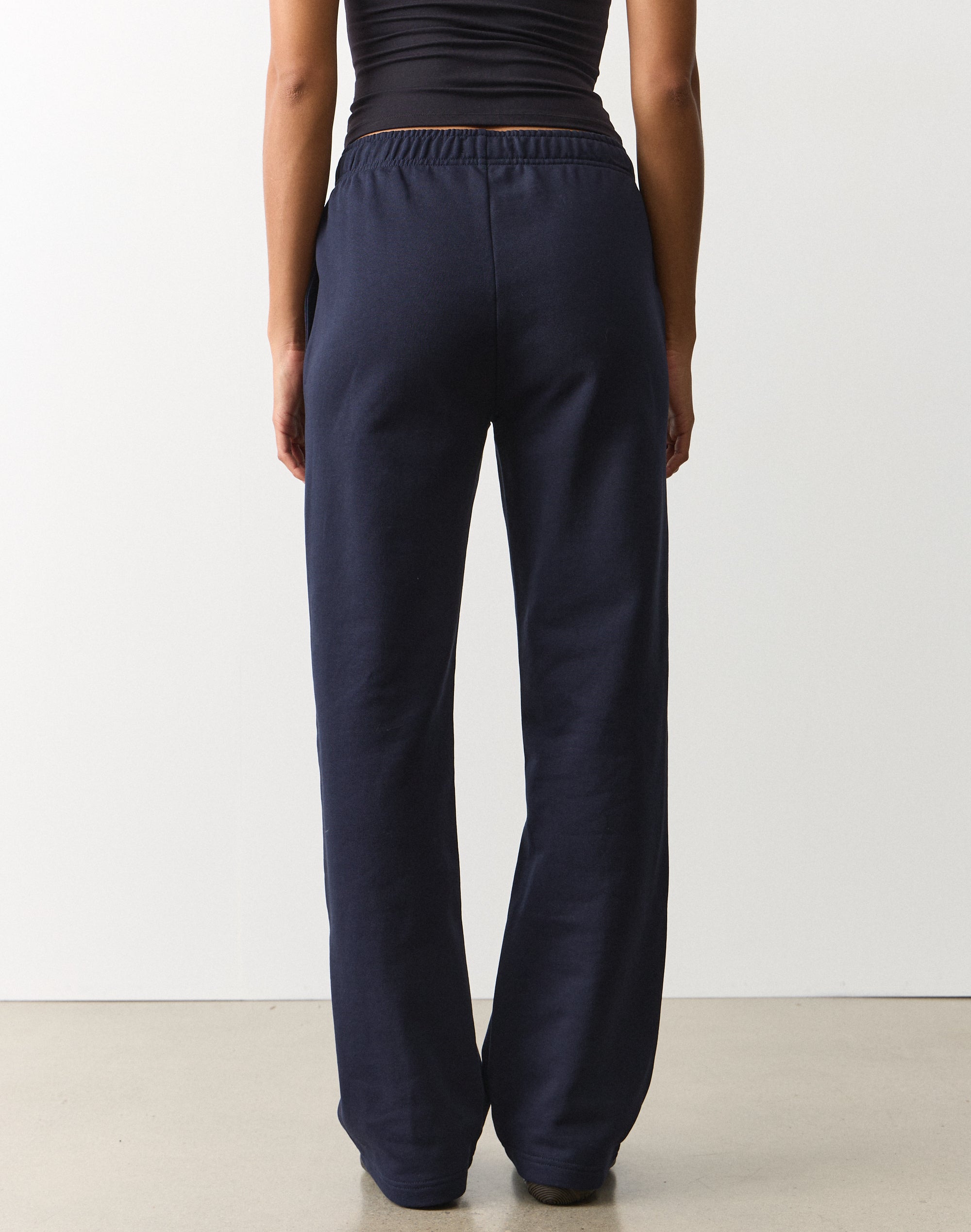 Relaxed Straight Leg Sweatpant in Navy Blazer | Glassons AU