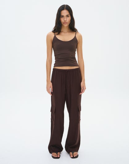 CARGO PANT WITH ELASTIC WAIST A TILED WONDERLAND