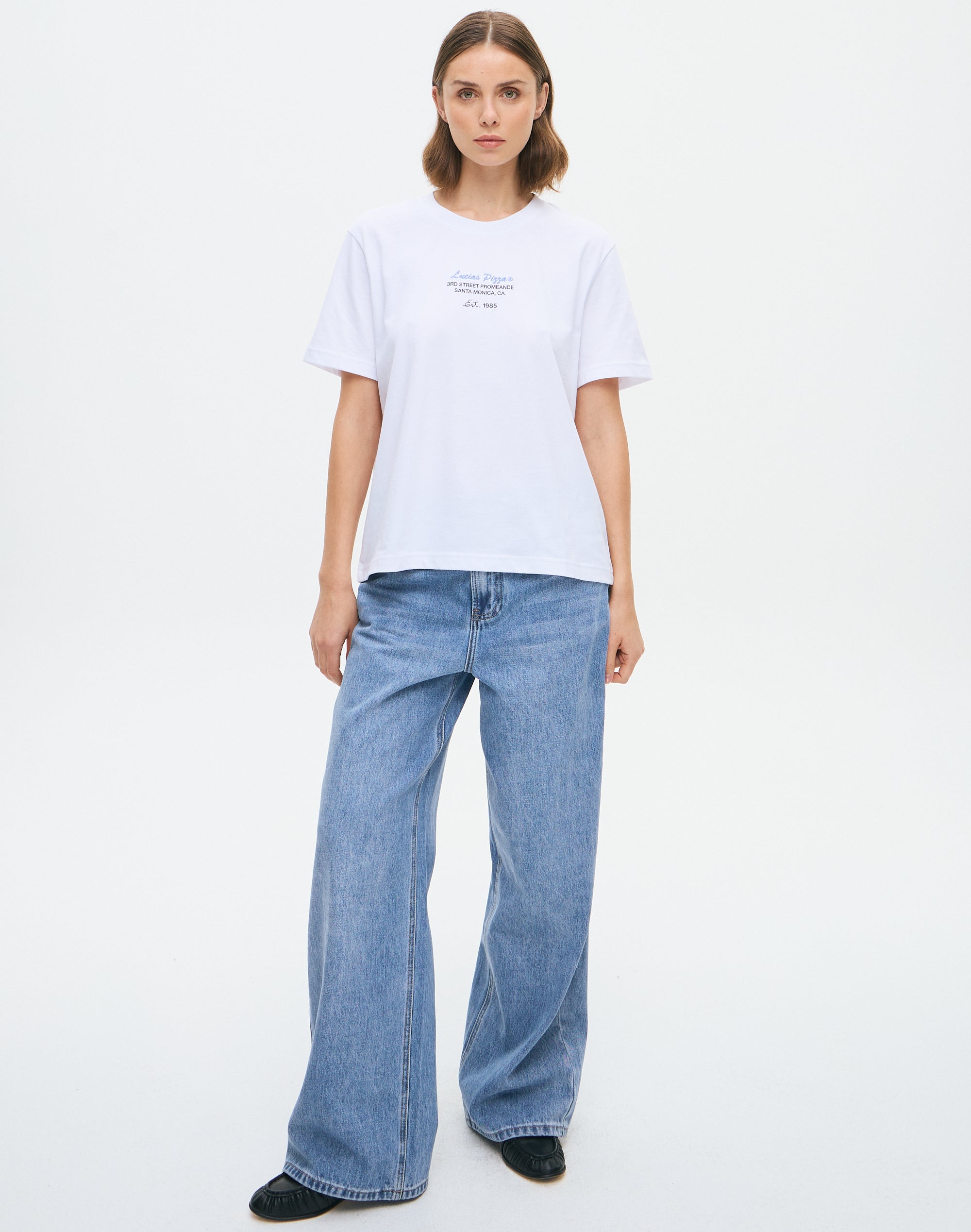 Luamoda Cat&Pizza Tee サイズ2 白 Luamoda Cat&Pizza Tee サイズ2 白 Luamoda Cat&Pizza Tee