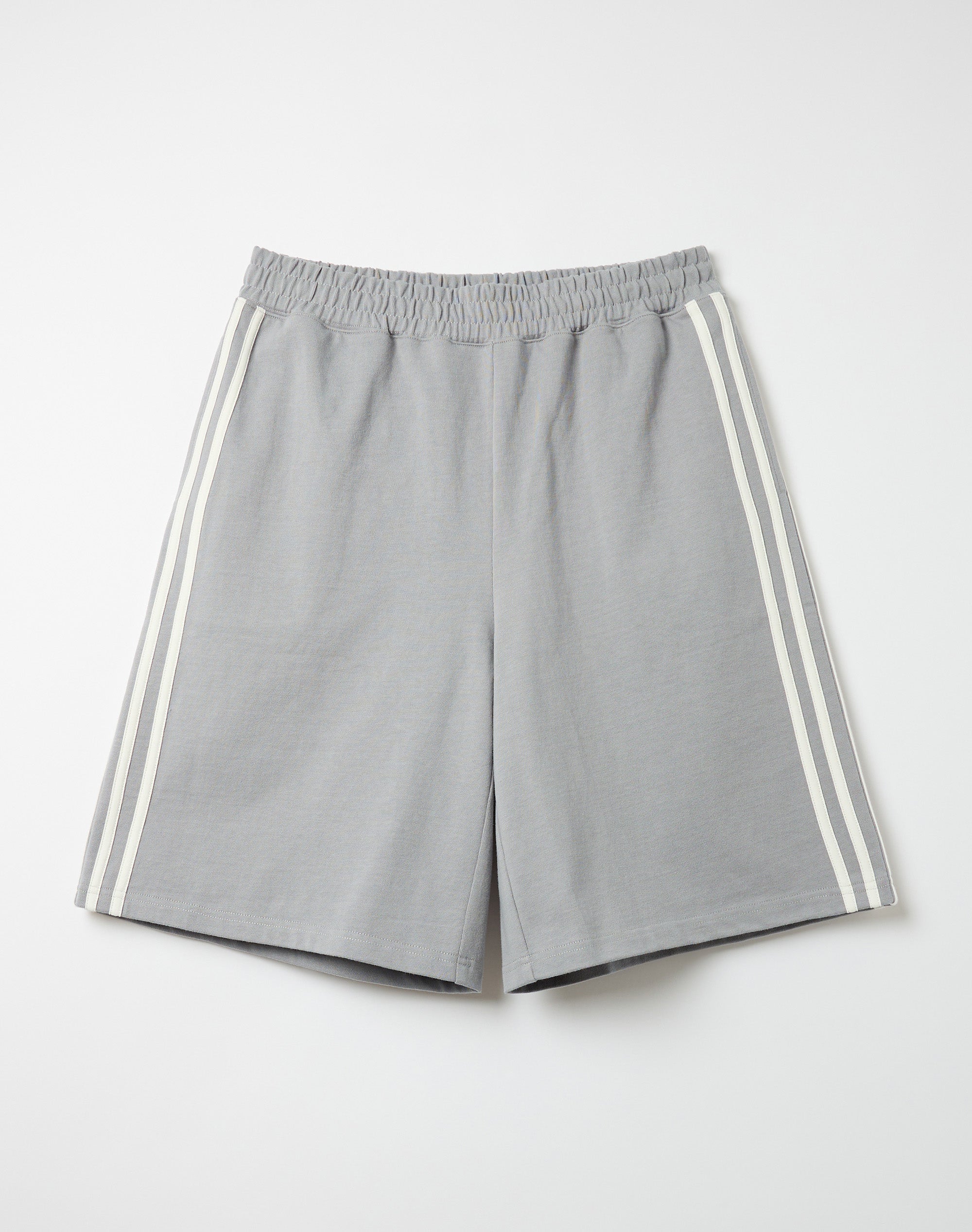 Tipped Oversized Longline Sweat Short in Cool Drift X Milk