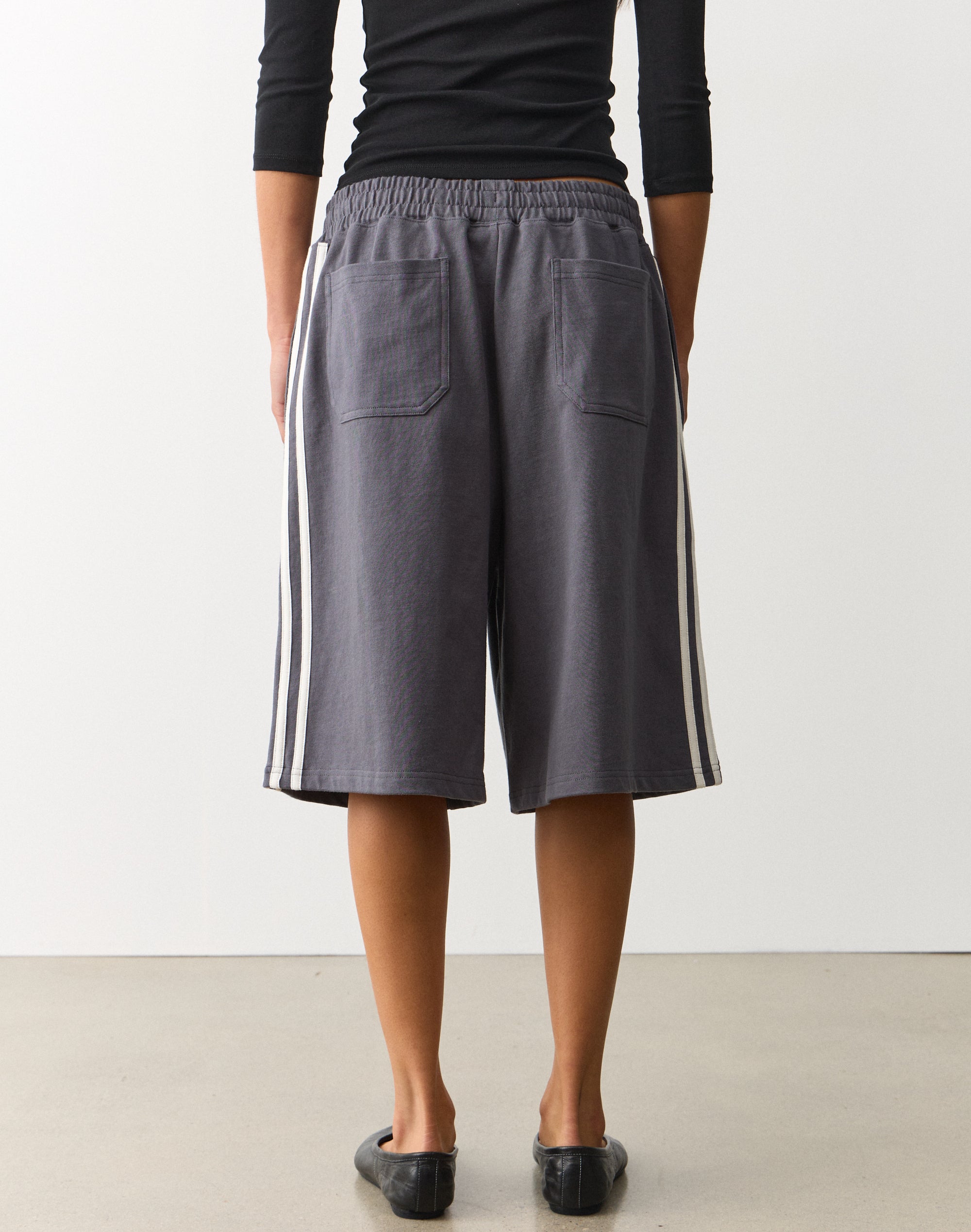 fit ABUKU- cotton Triple Waist Layered Sweat Shorts ABUKU Triple