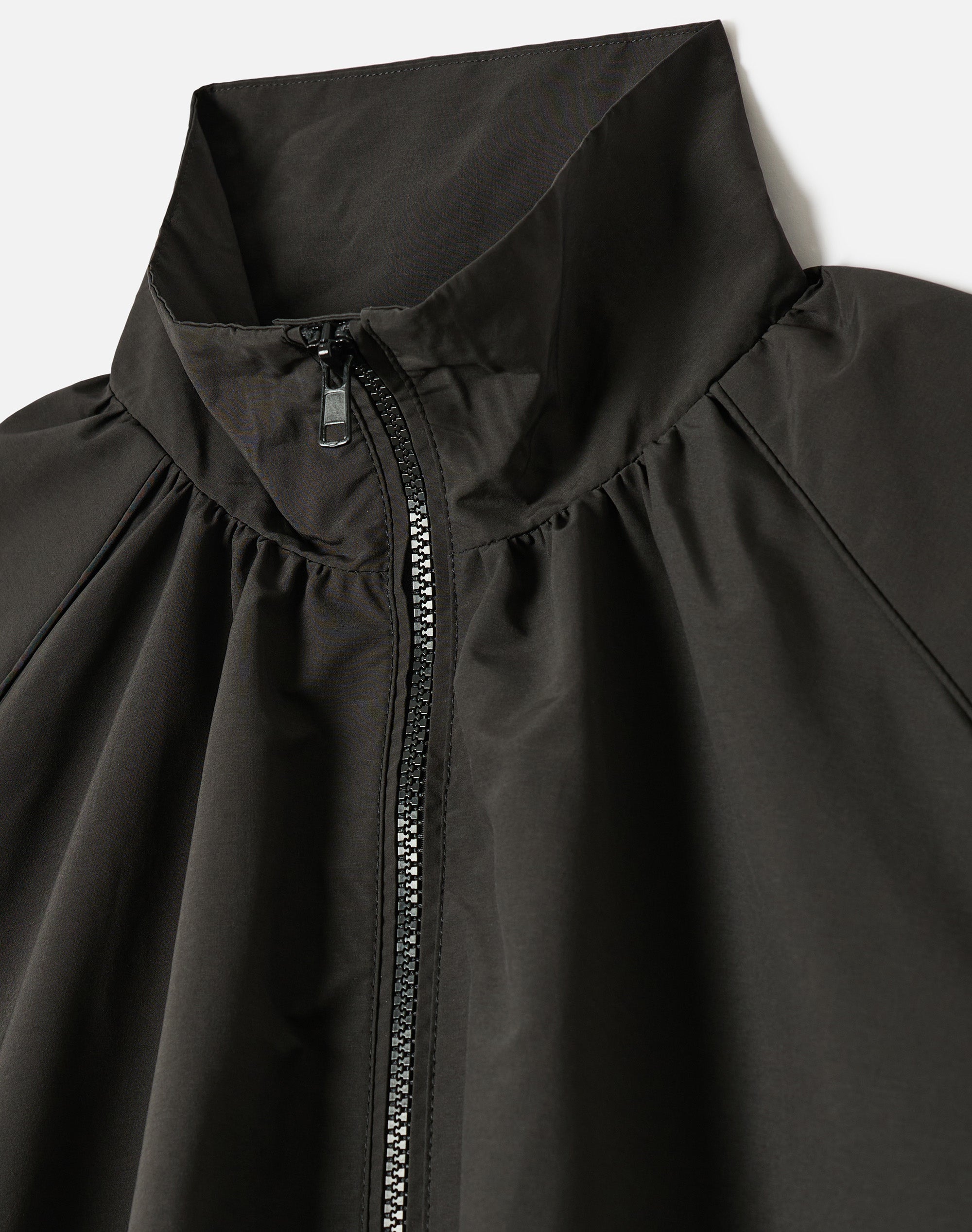Funnel Neck Zip Up Jacket in Black | Glassons US