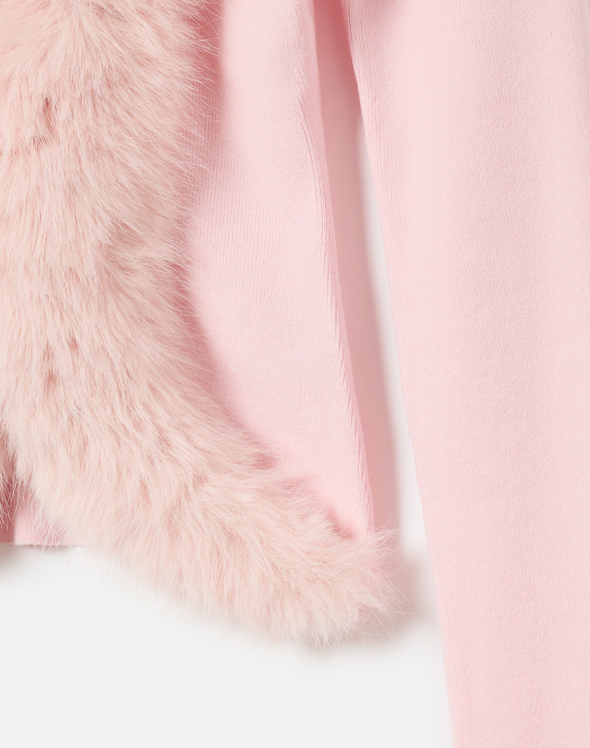 Fur Trim Knit Cardigan in Cosmo Kiss | Glassons US