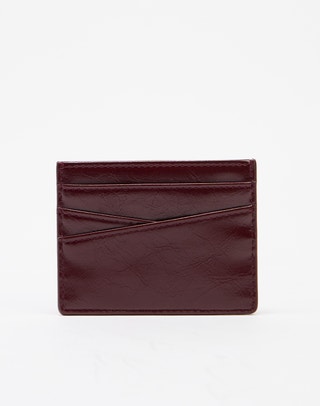 Faux Leather Cardholder in Cherry